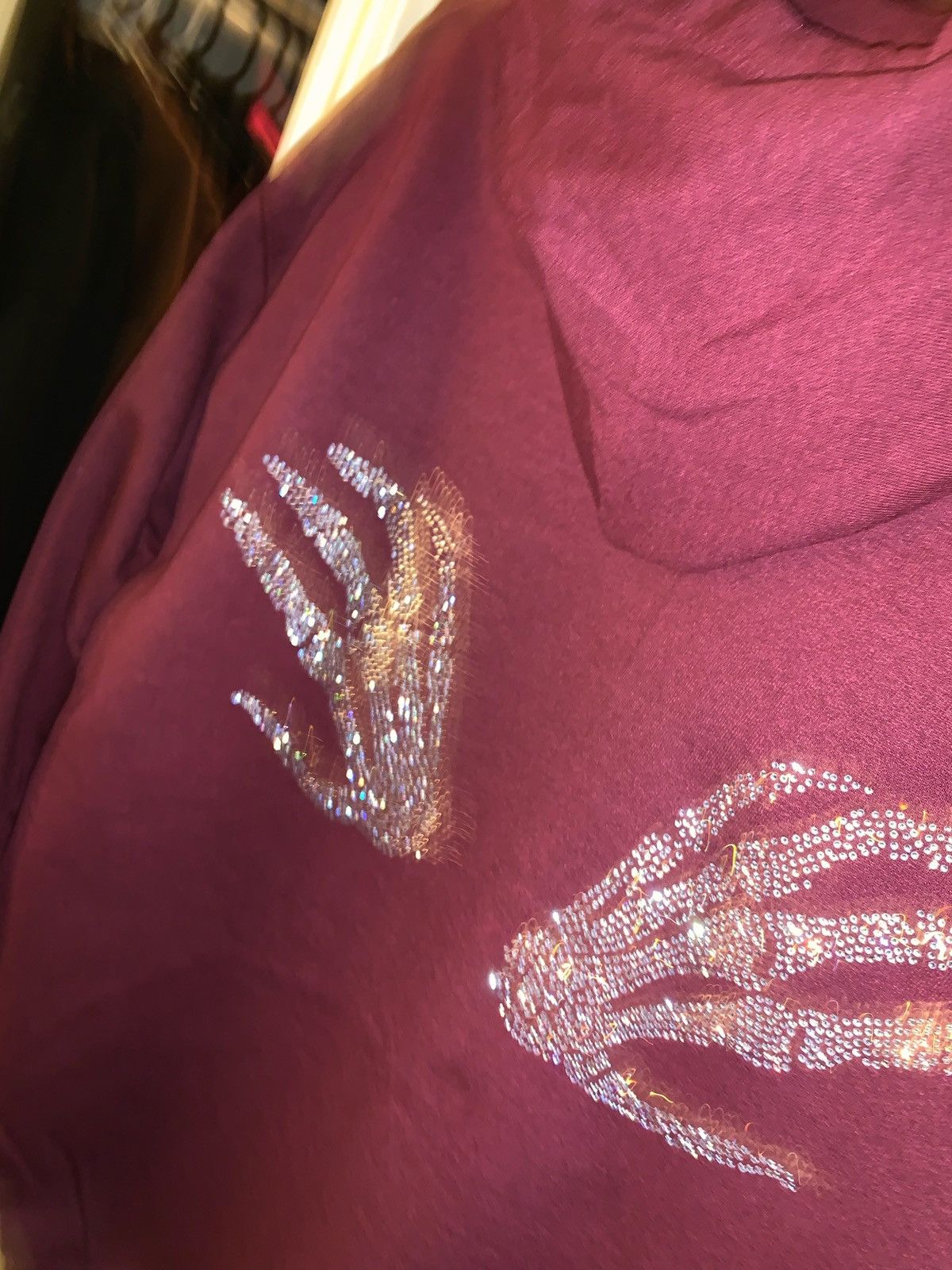 Japanese Brand Rhinestones Skeleton Hoodie Size US L / EU 52-54 / 3 - 3 Thumbnail