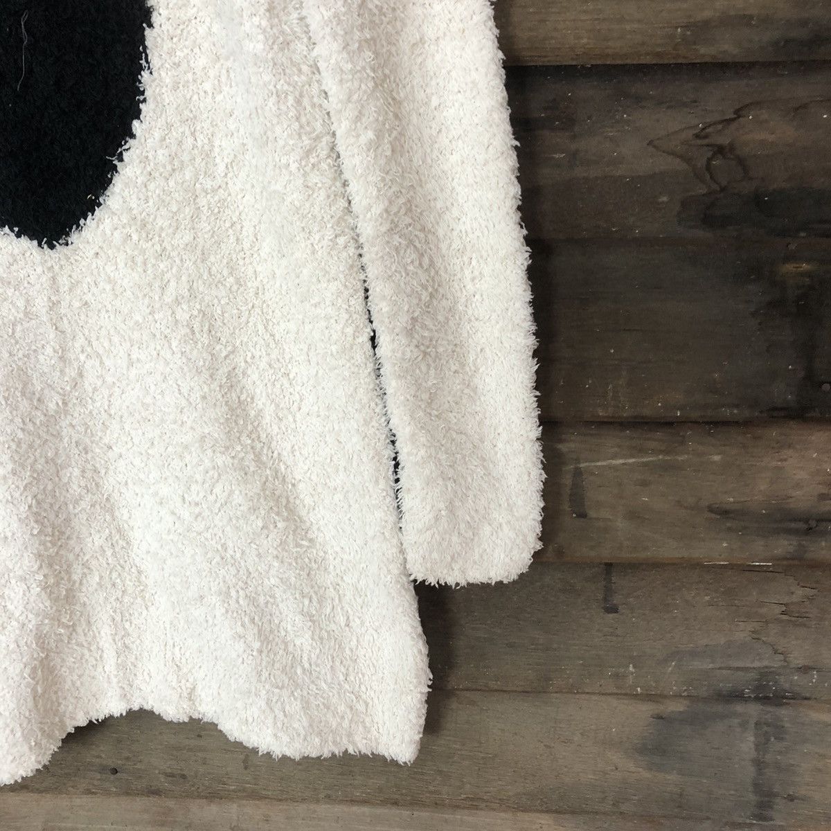 DLS Miia love White Shag Shaggy Fur Mohair Knitwear #BB578