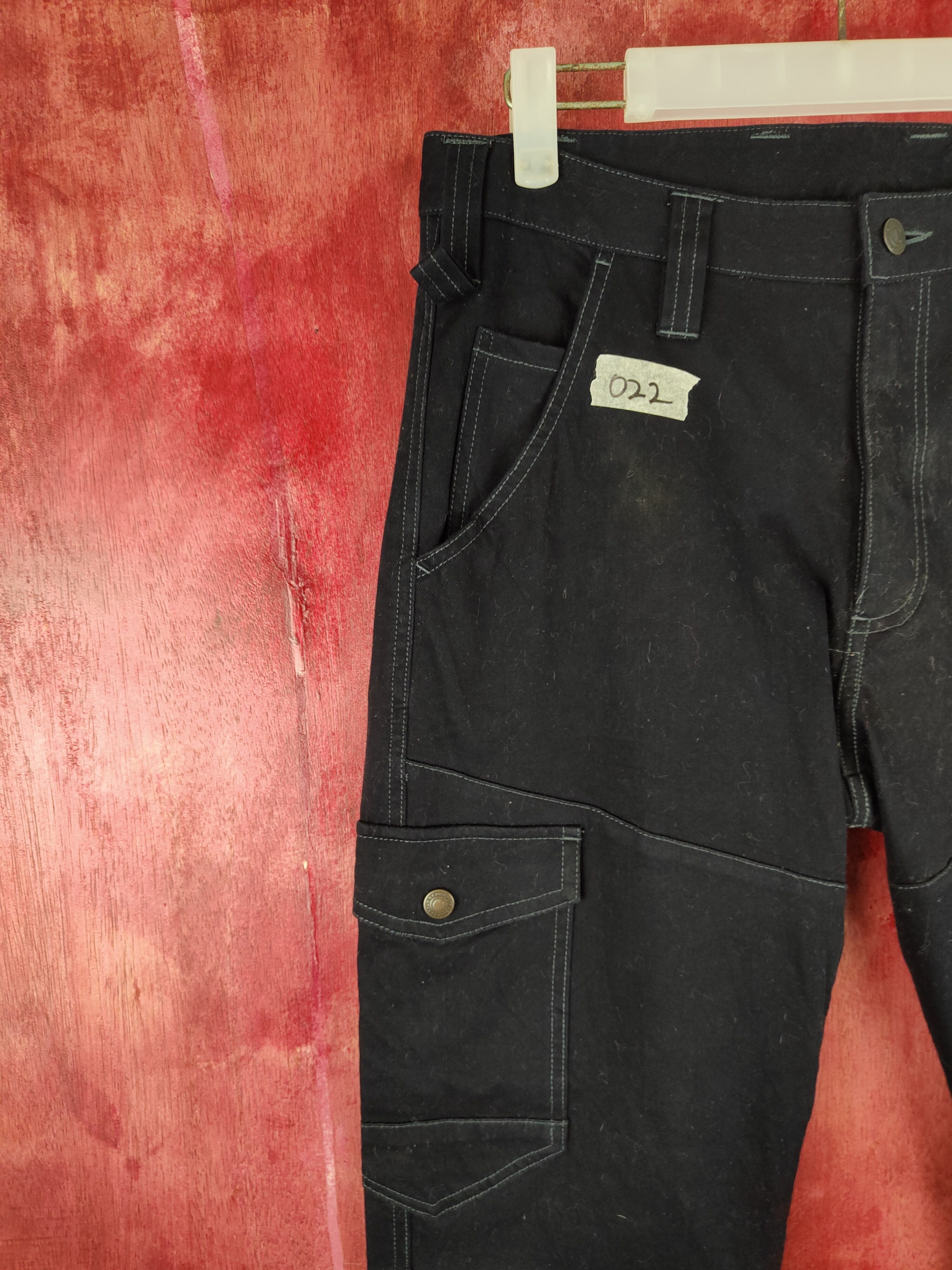 Japanese Brand G.Ground Dark Blue Multi Pocket Tactical Cargo Pants #S698 Size US 32 / EU 48 - 4 Thumbnail