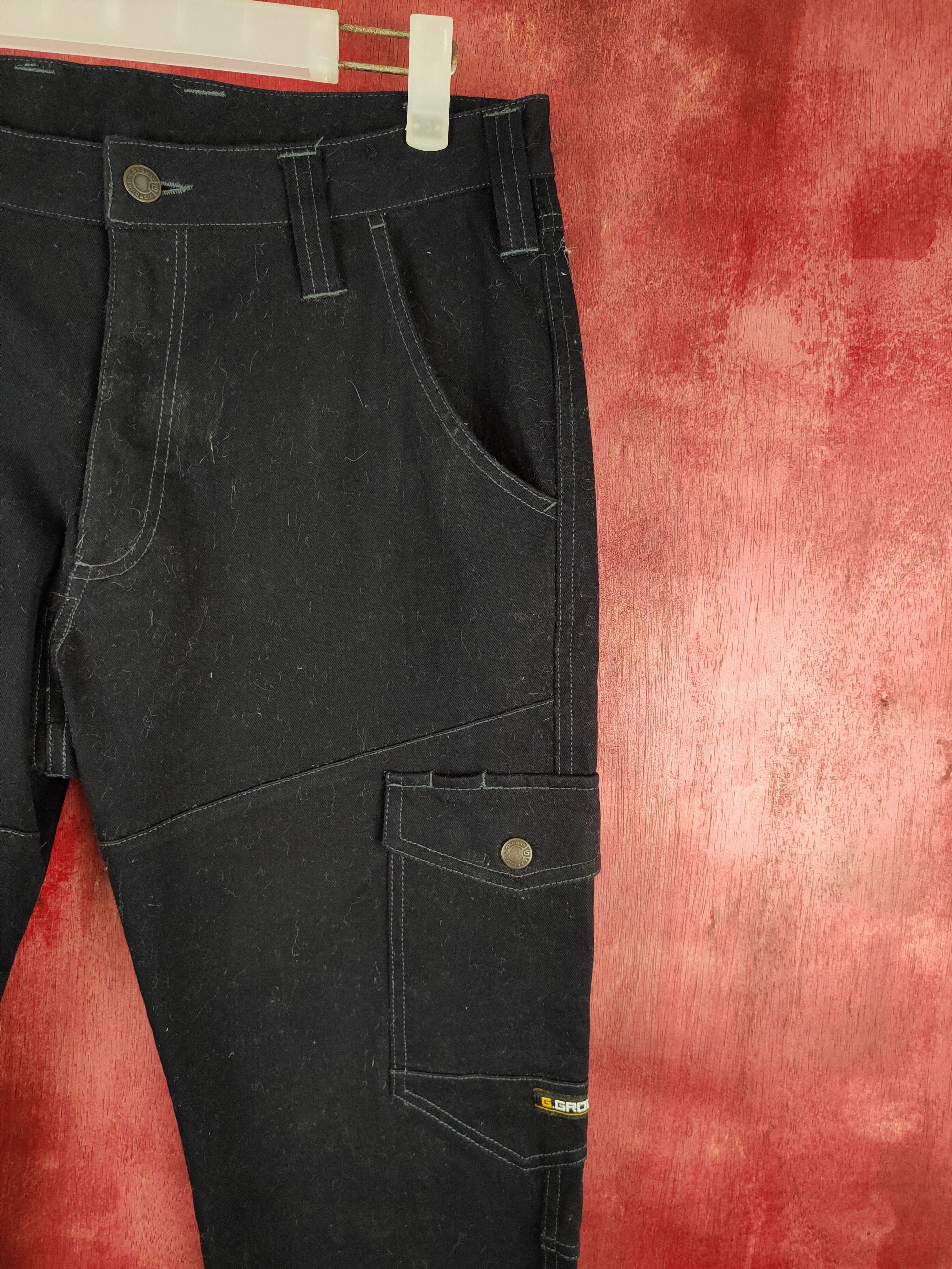 Japanese Brand G.Ground Dark Blue Multi Pocket Tactical Cargo Pants #S698 Size US 32 / EU 48 - 6 Thumbnail