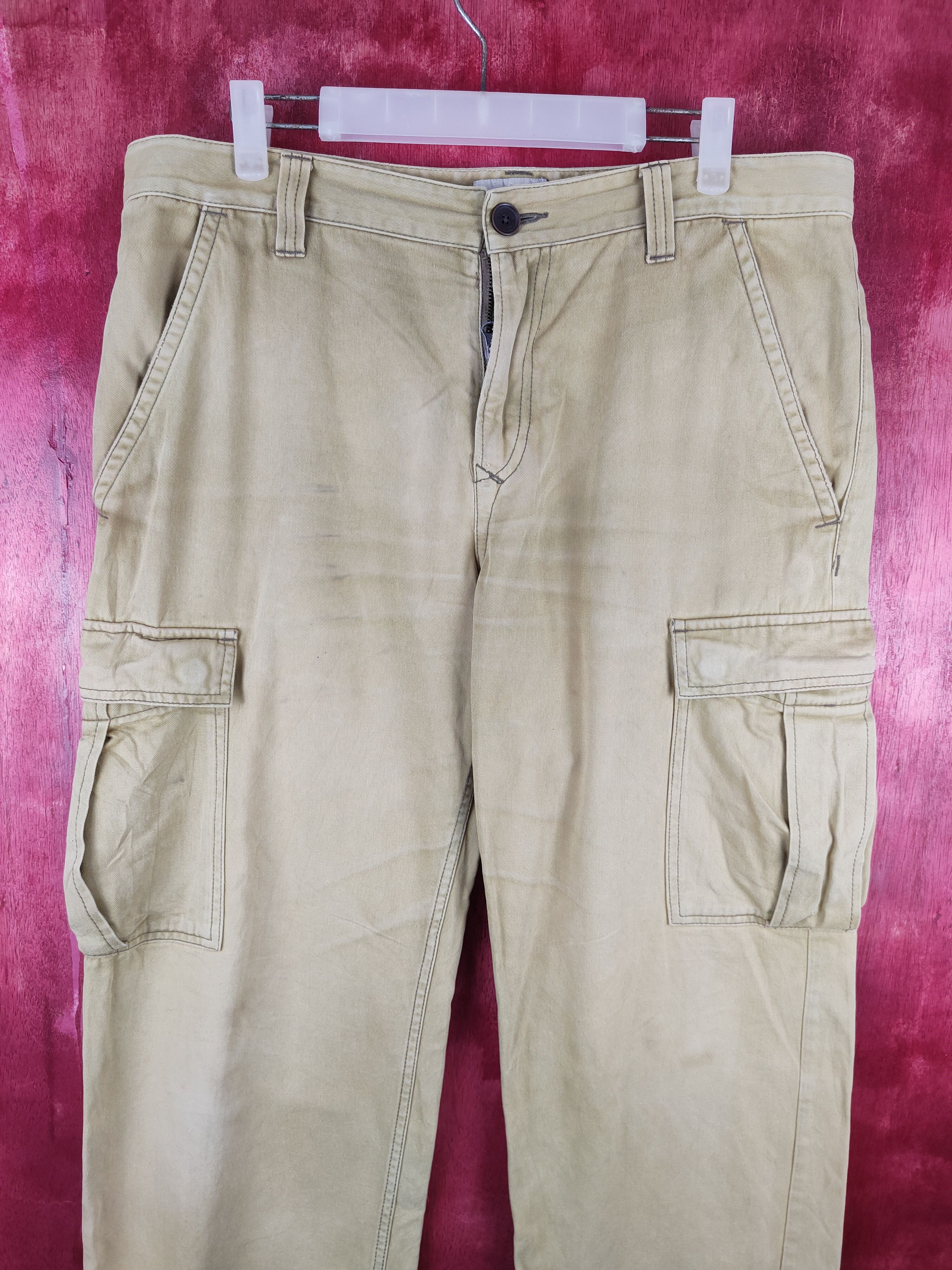 Timberland Timberland Mustard Multi Pocket Tactical Cargo Pants #S699 Size US 35 - 2 Thumbnail