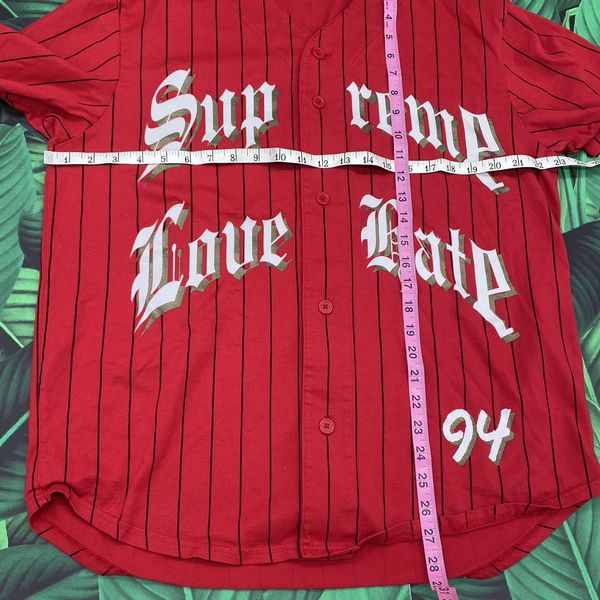 Supreme Love Hate Baseball Jersey