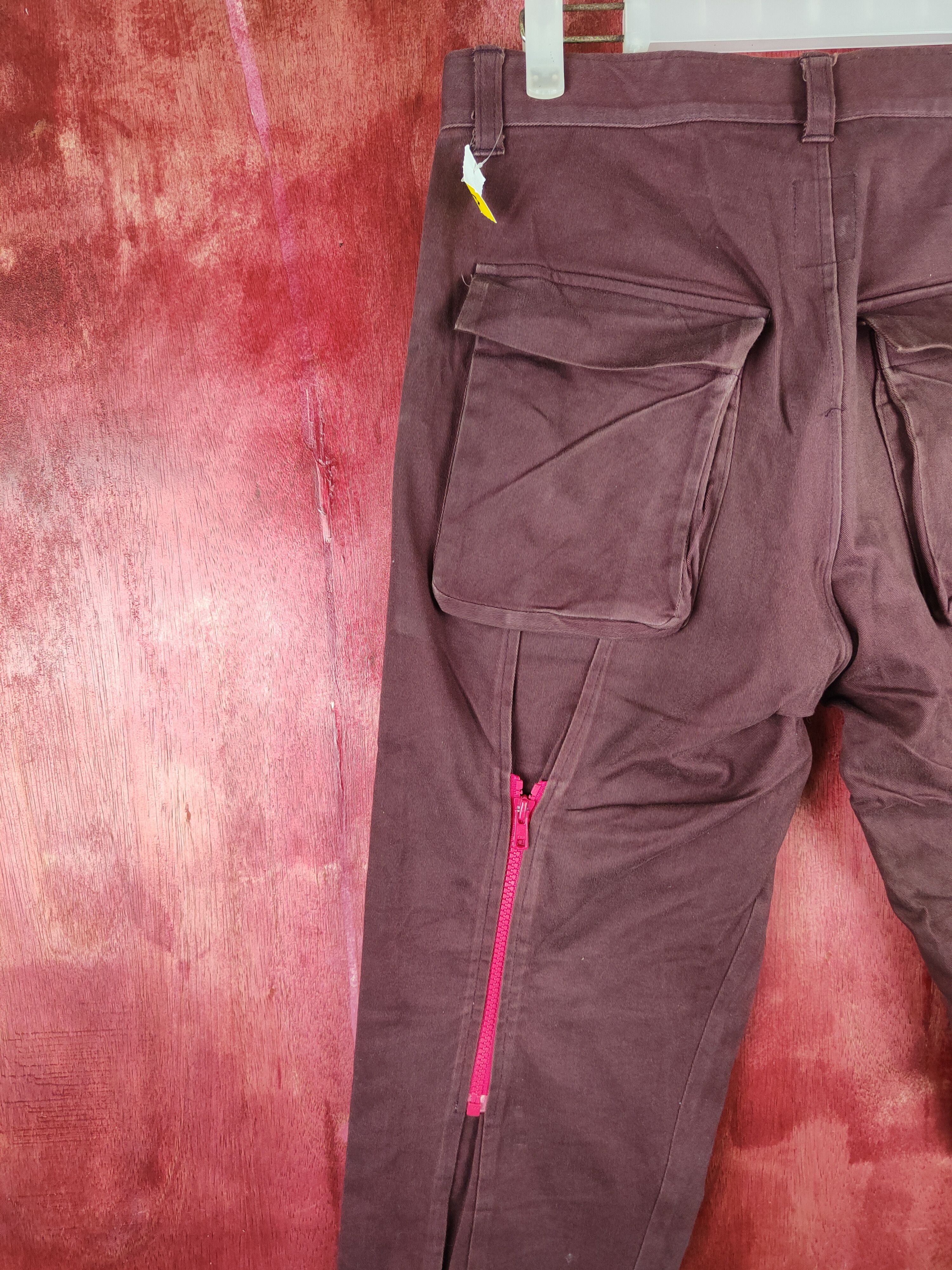 WHIZ LIMITED DL Whiz Maroon Multi Pocket Tactical Cargo Pants #S702 Size US 30 / EU 46 - 3 Thumbnail