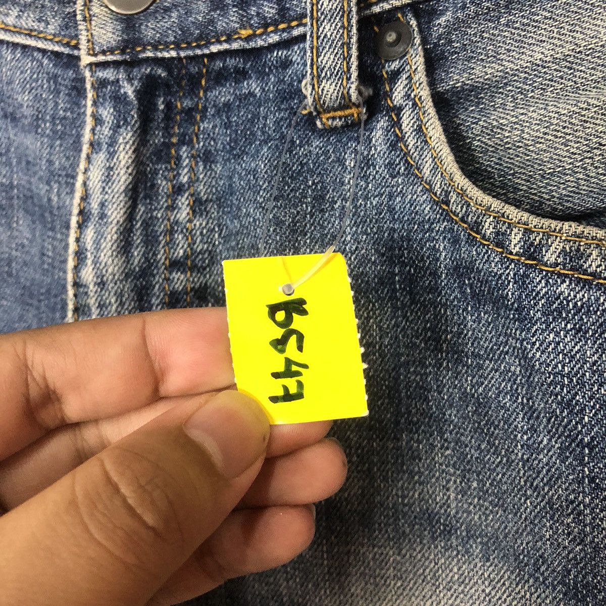 Uniqlo DLS Uniqlo Blue Distressed Denim Pants #BB547 Size US 31 - 8 Thumbnail