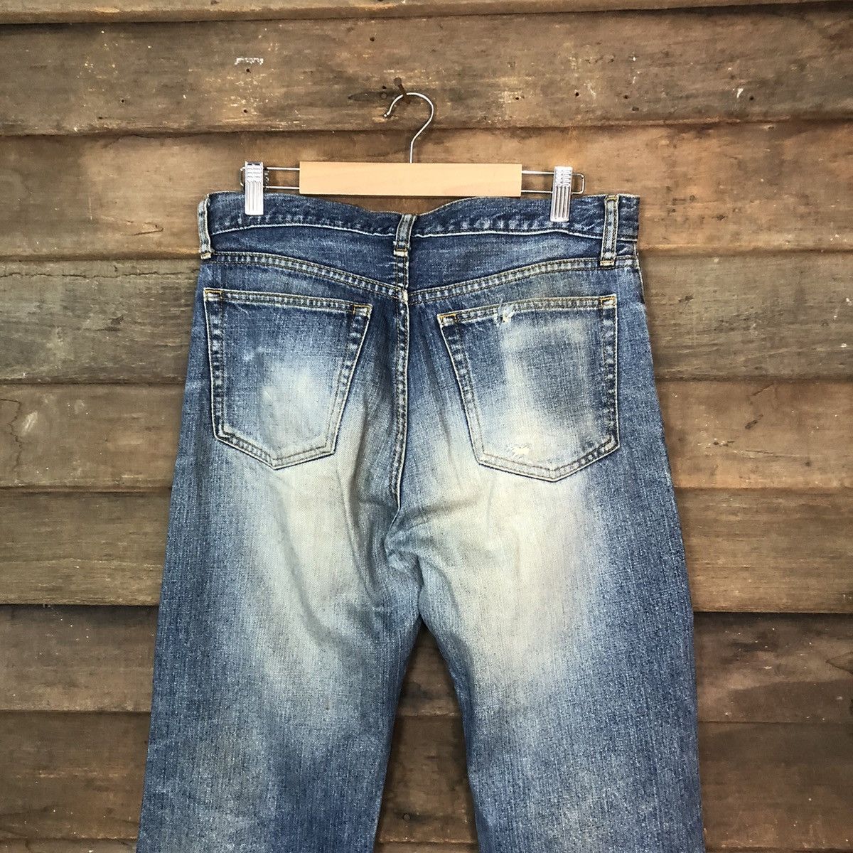Uniqlo DLS Uniqlo Blue Distressed Denim Pants #BB547 Size US 31 - 10 Thumbnail