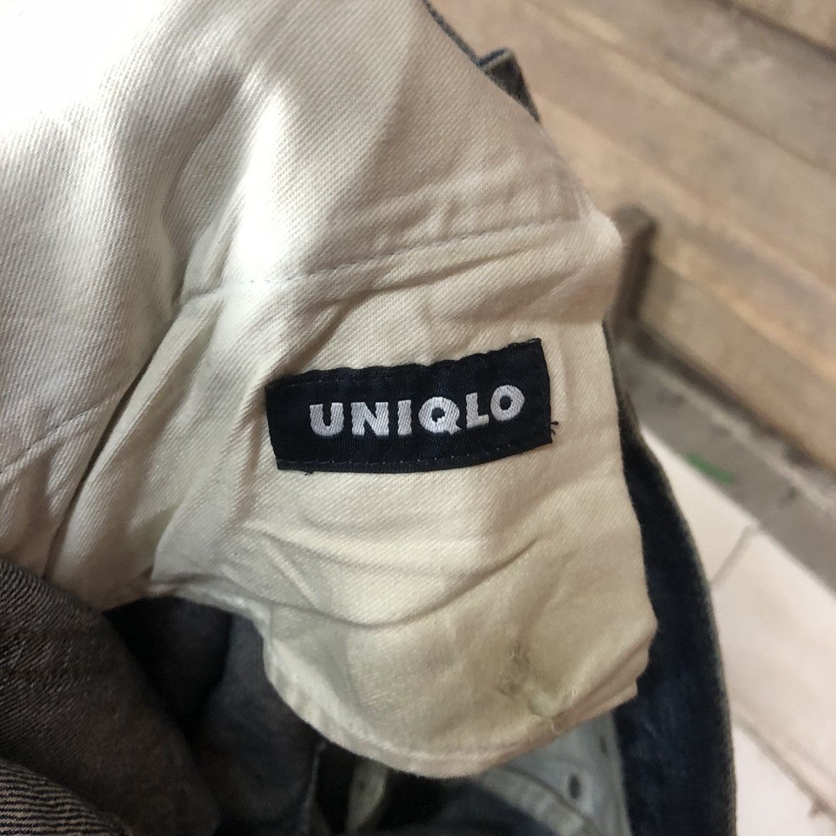 Uniqlo DLS Uniqlo Blue Distressed Denim Pants #BB547 Size US 31 - 15 Thumbnail