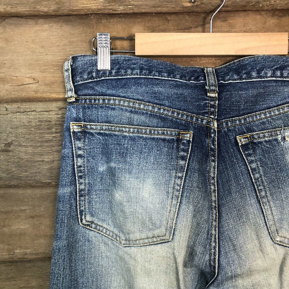Uniqlo DLS Uniqlo Blue Distressed Denim Pants #BB547 Size US 31 - 12 Thumbnail