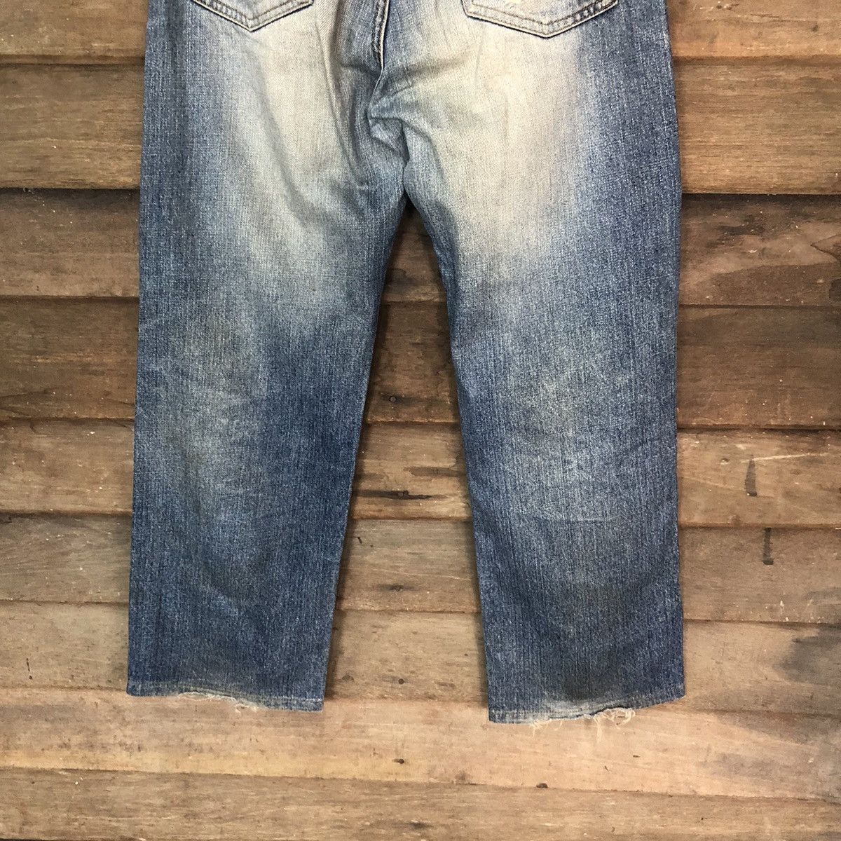 Uniqlo DLS Uniqlo Blue Distressed Denim Pants #BB547 Size US 31 - 11 Thumbnail