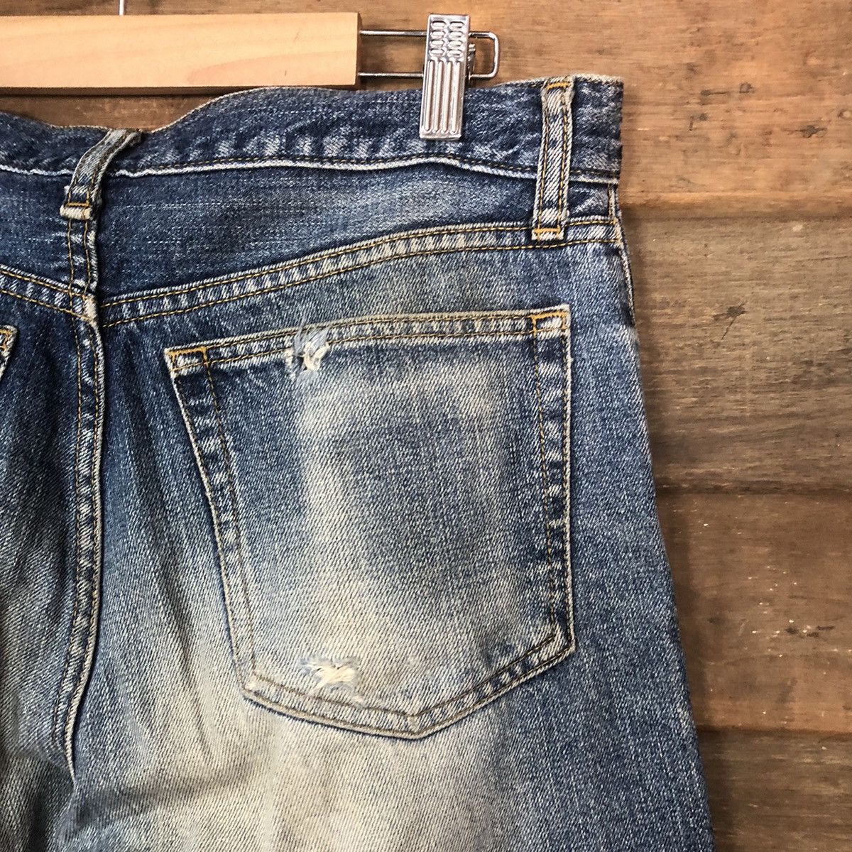 Uniqlo DLS Uniqlo Blue Distressed Denim Pants #BB547 Size US 31 - 13 Thumbnail