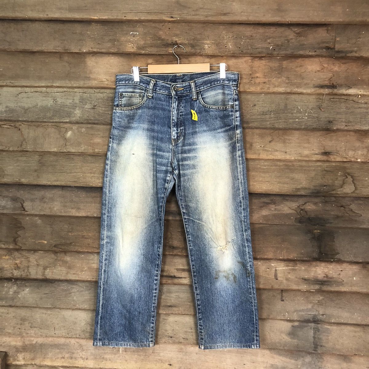DLS Uniqlo Blue Distressed Denim Pants #BB547