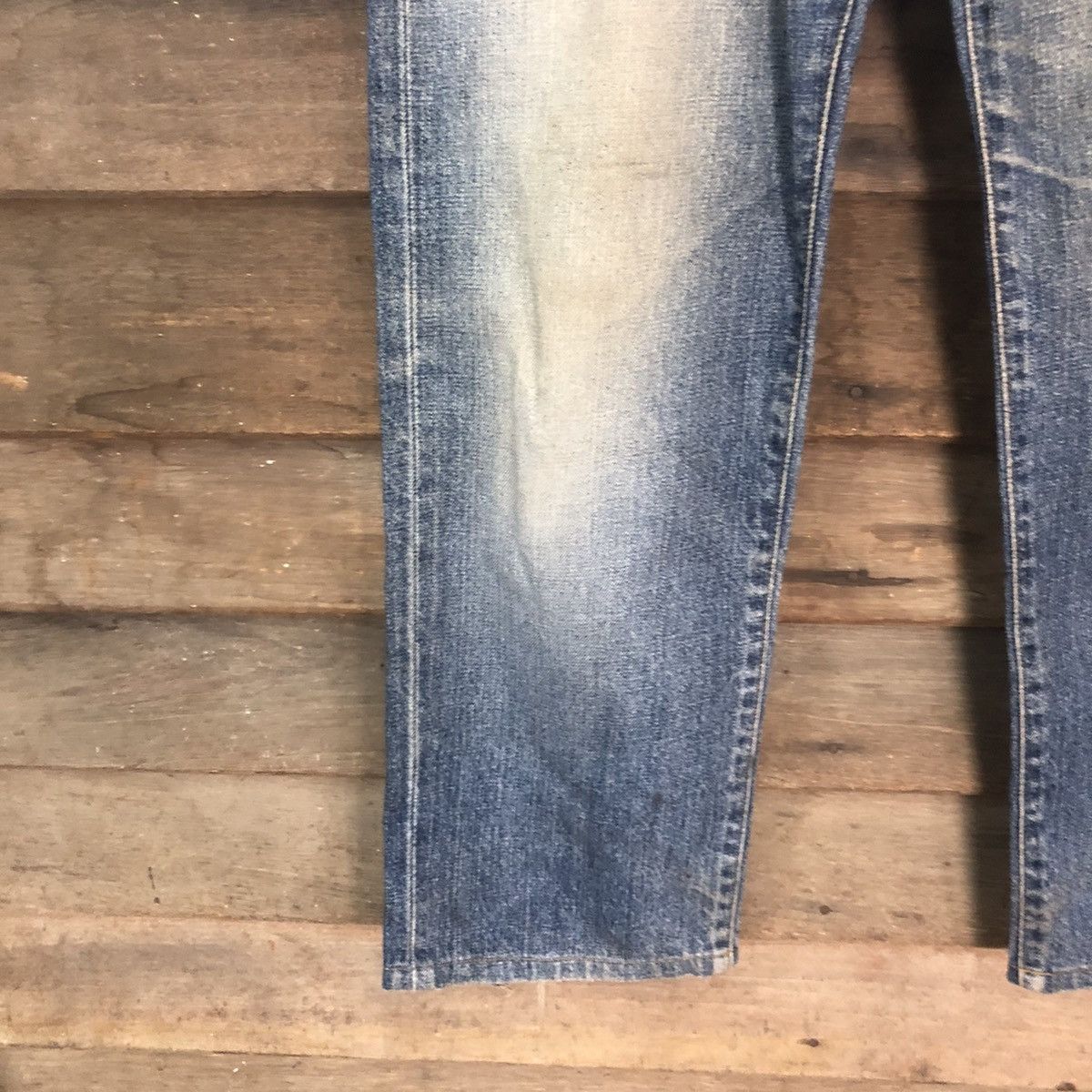 Uniqlo DLS Uniqlo Blue Distressed Denim Pants #BB547 Size US 31 - 6 Thumbnail