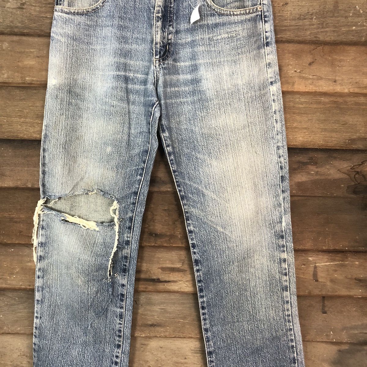 Japanese Brand DLS Japanese Brand Denim Distressed Denim Pants #BB548 Size US 32 / EU 48 - 9 Thumbnail