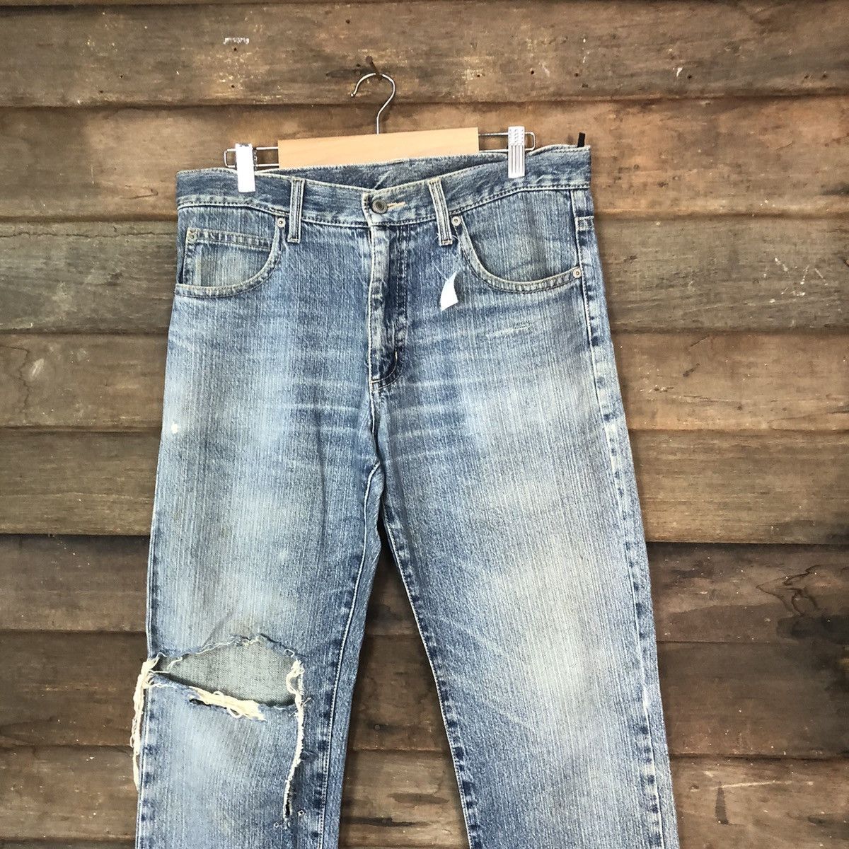 Japanese Brand DLS Japanese Brand Denim Distressed Denim Pants #BB548 Size US 32 / EU 48 - 2 Thumbnail