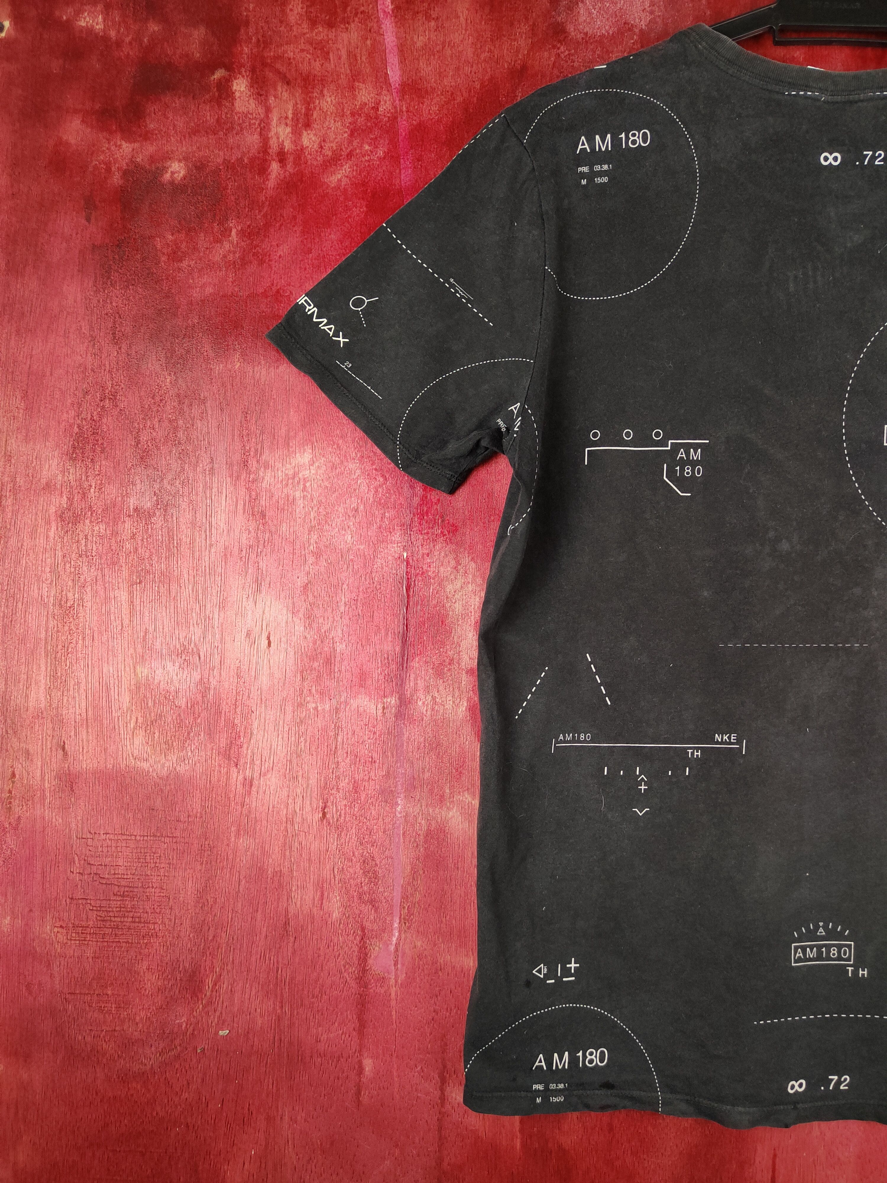 Nike Nike-Airmax Black Faded Short Sleeve T-shirt #S673 Size US M / EU 48-50 / 2 - 11 Thumbnail