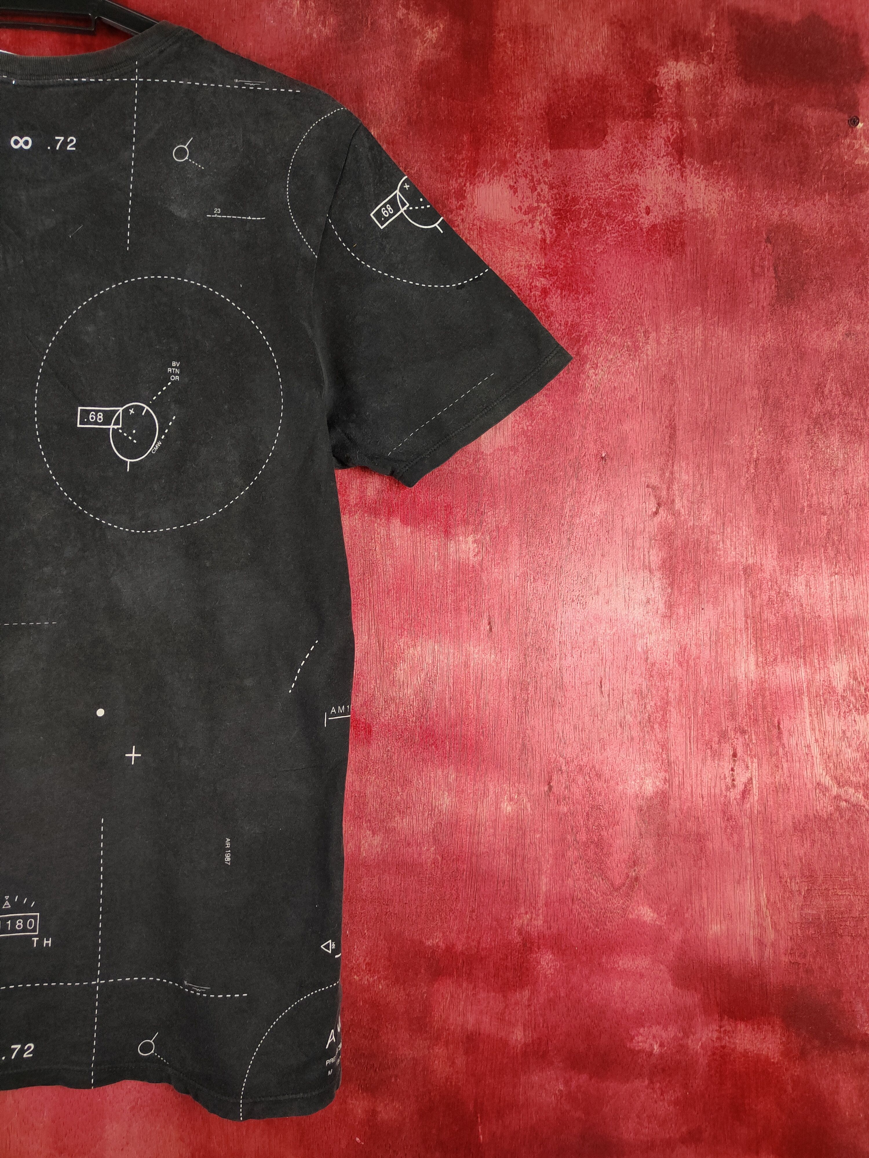 Nike Nike-Airmax Black Faded Short Sleeve T-shirt #S673 Size US M / EU 48-50 / 2 - 12 Thumbnail