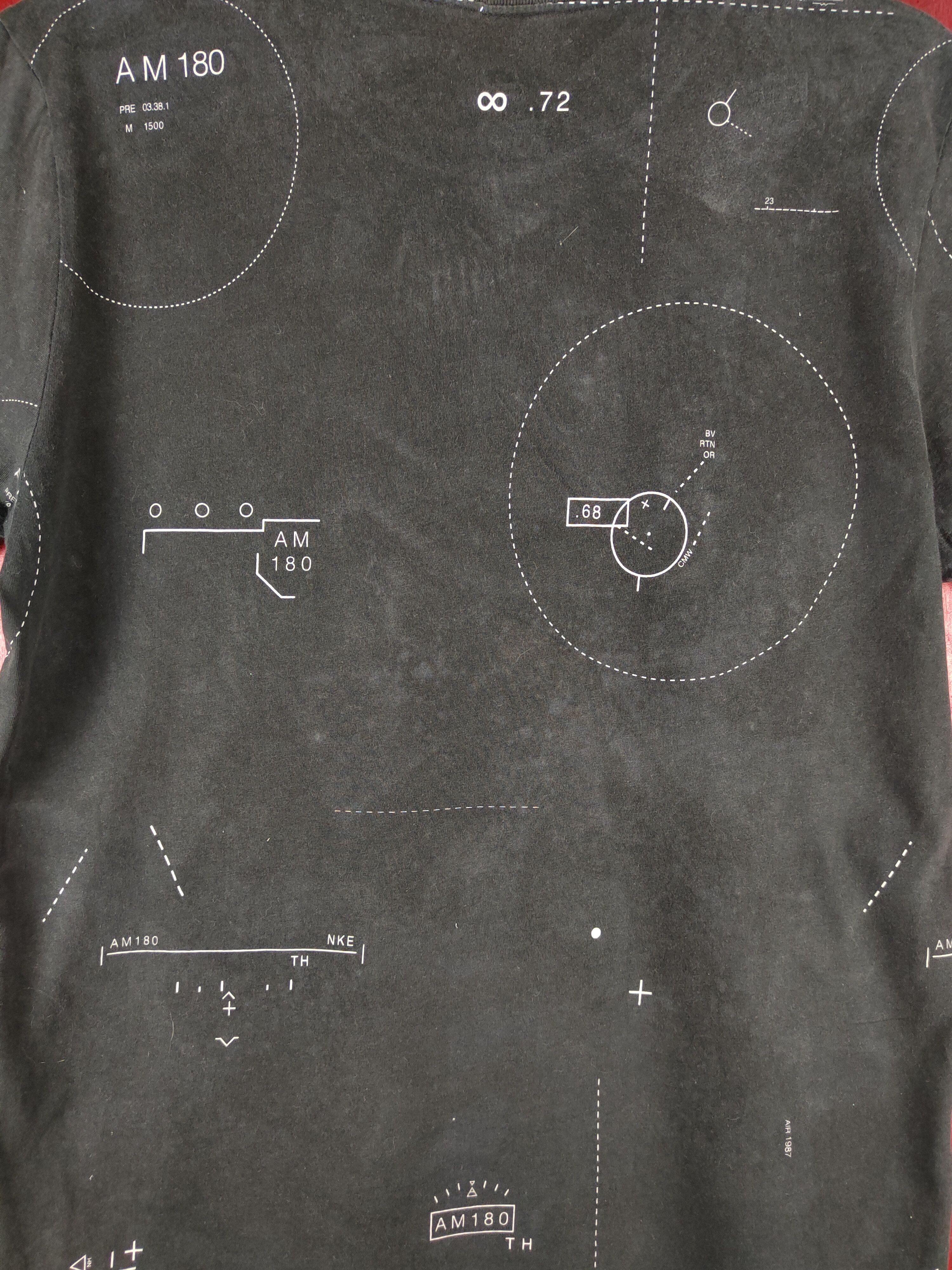 Nike Nike-Airmax Black Faded Short Sleeve T-shirt #S673 Size US M / EU 48-50 / 2 - 10 Thumbnail