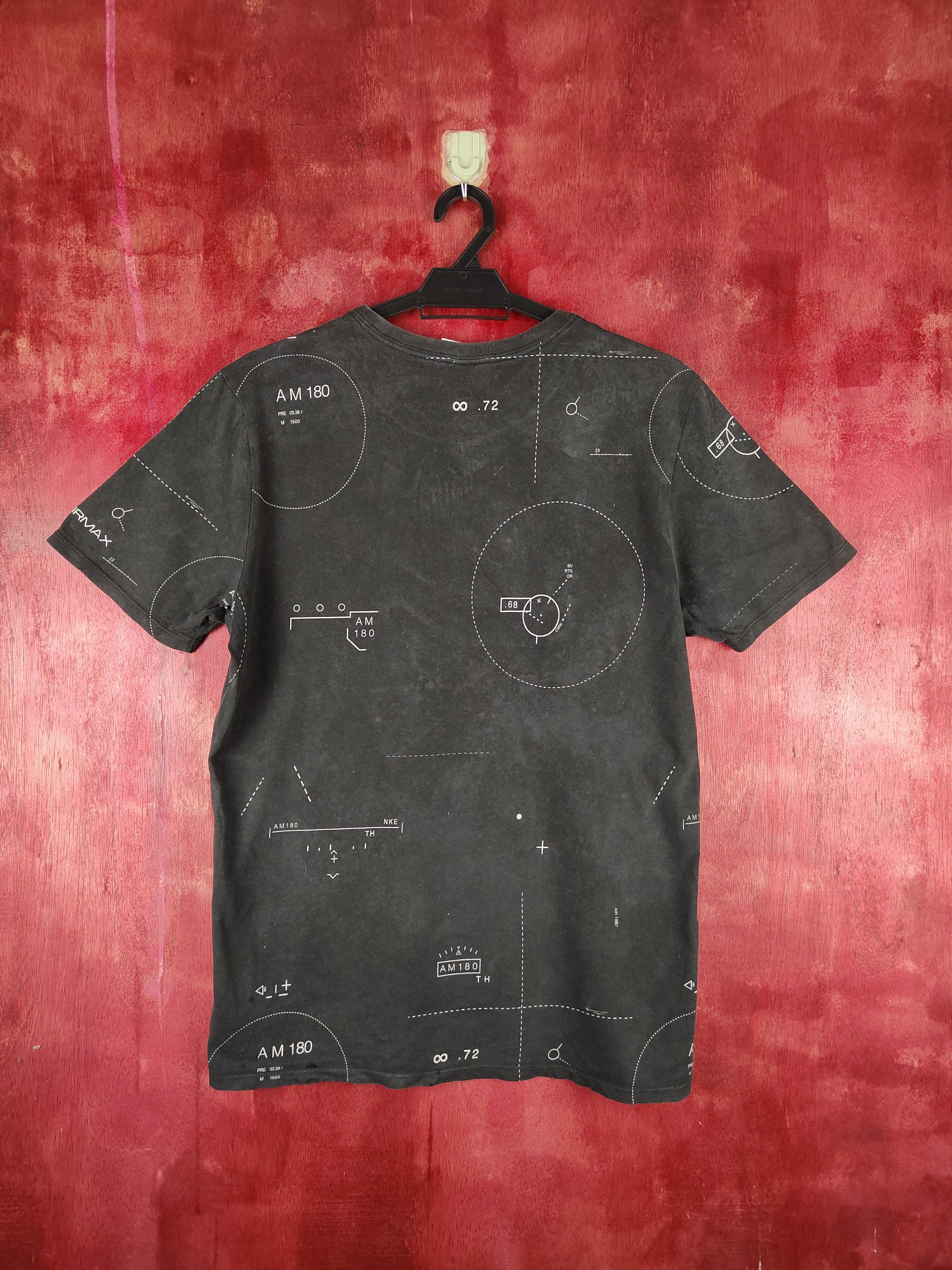 Nike Nike-Airmax Black Faded Short Sleeve T-shirt #S673 Size US M / EU 48-50 / 2 - 9 Thumbnail