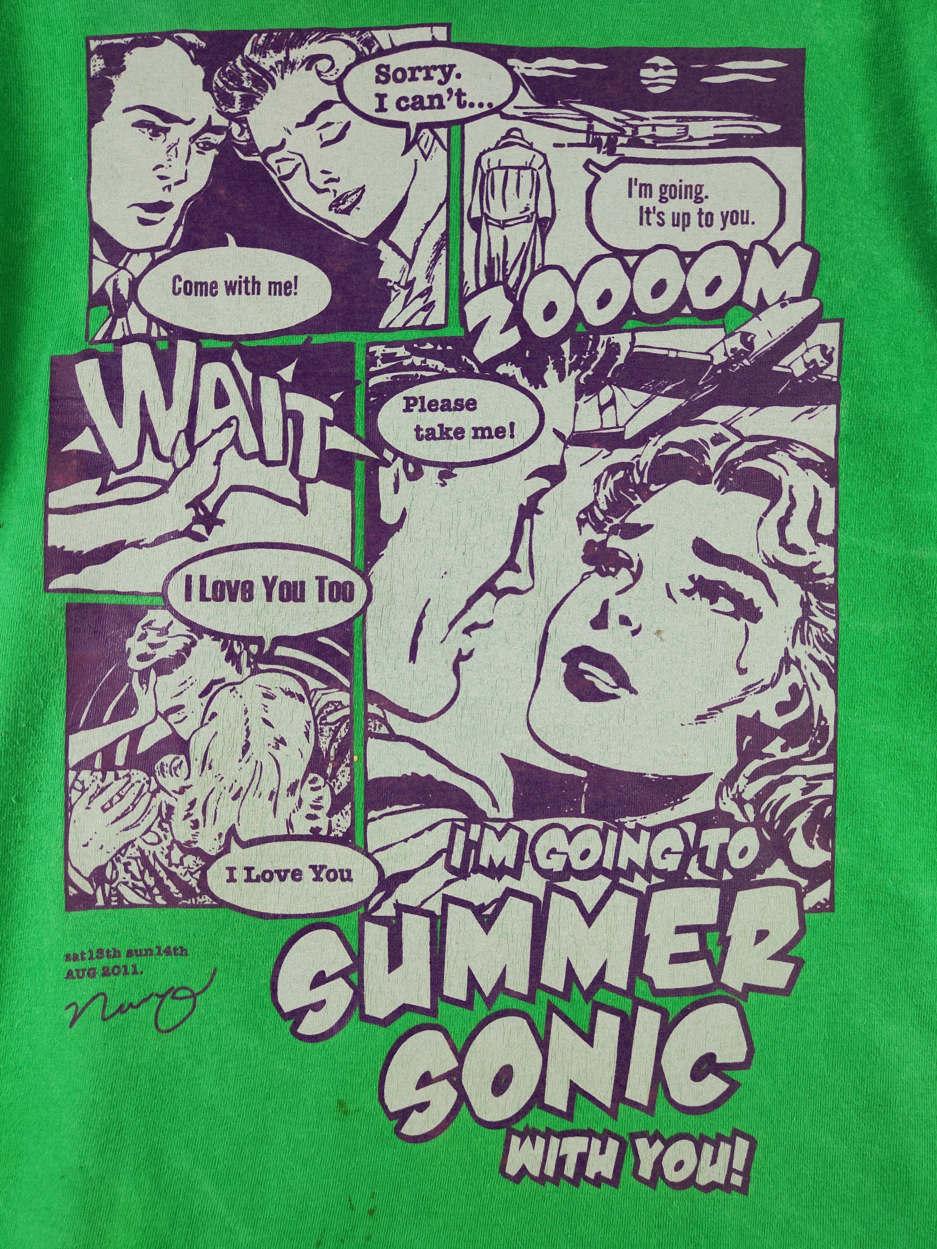Band Tees Summer Sonic band tee Green Short Sleeve T-shirt #S683 Size US L / EU 52-54 / 3 - 3 Thumbnail