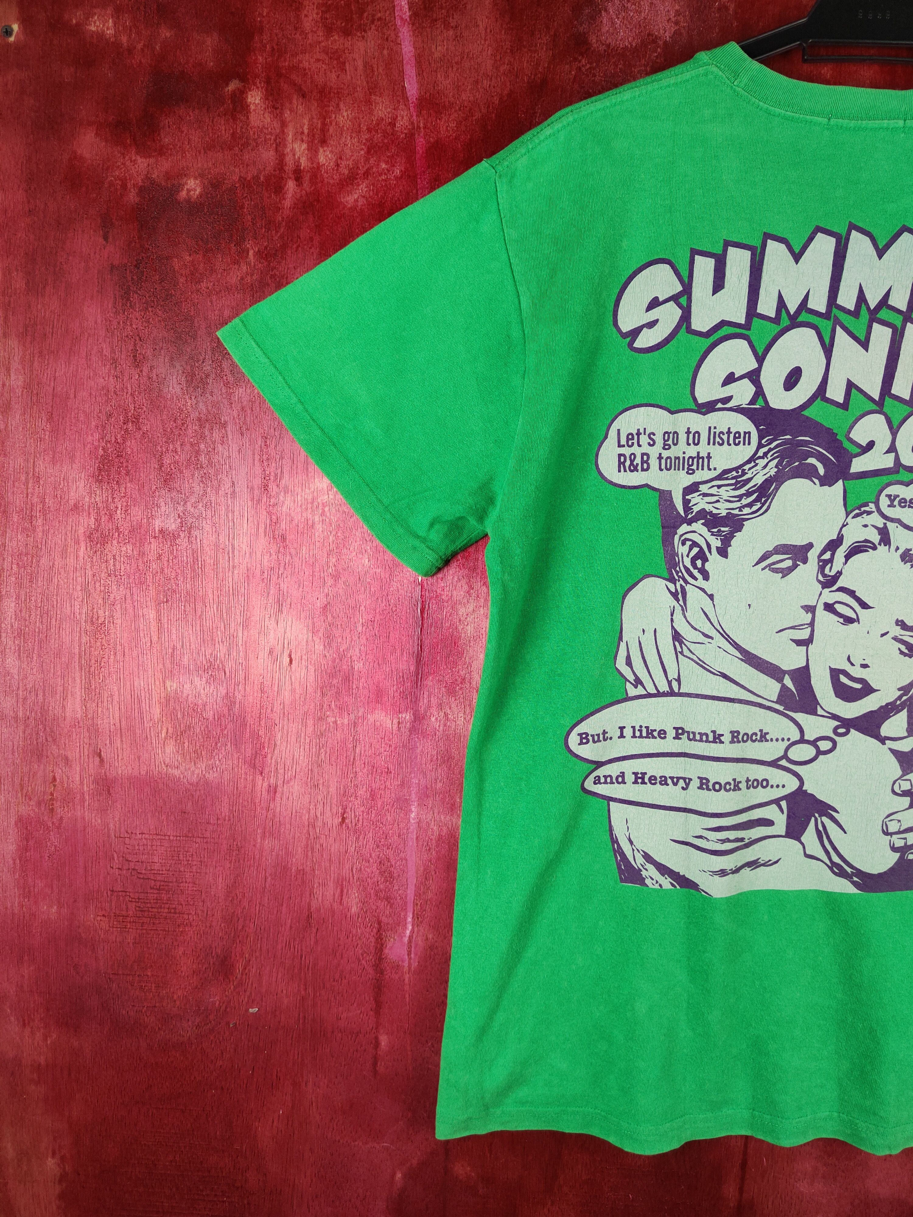 Band Tees Summer Sonic band tee Green Short Sleeve T-shirt #S683 Size US L / EU 52-54 / 3 - 10 Thumbnail