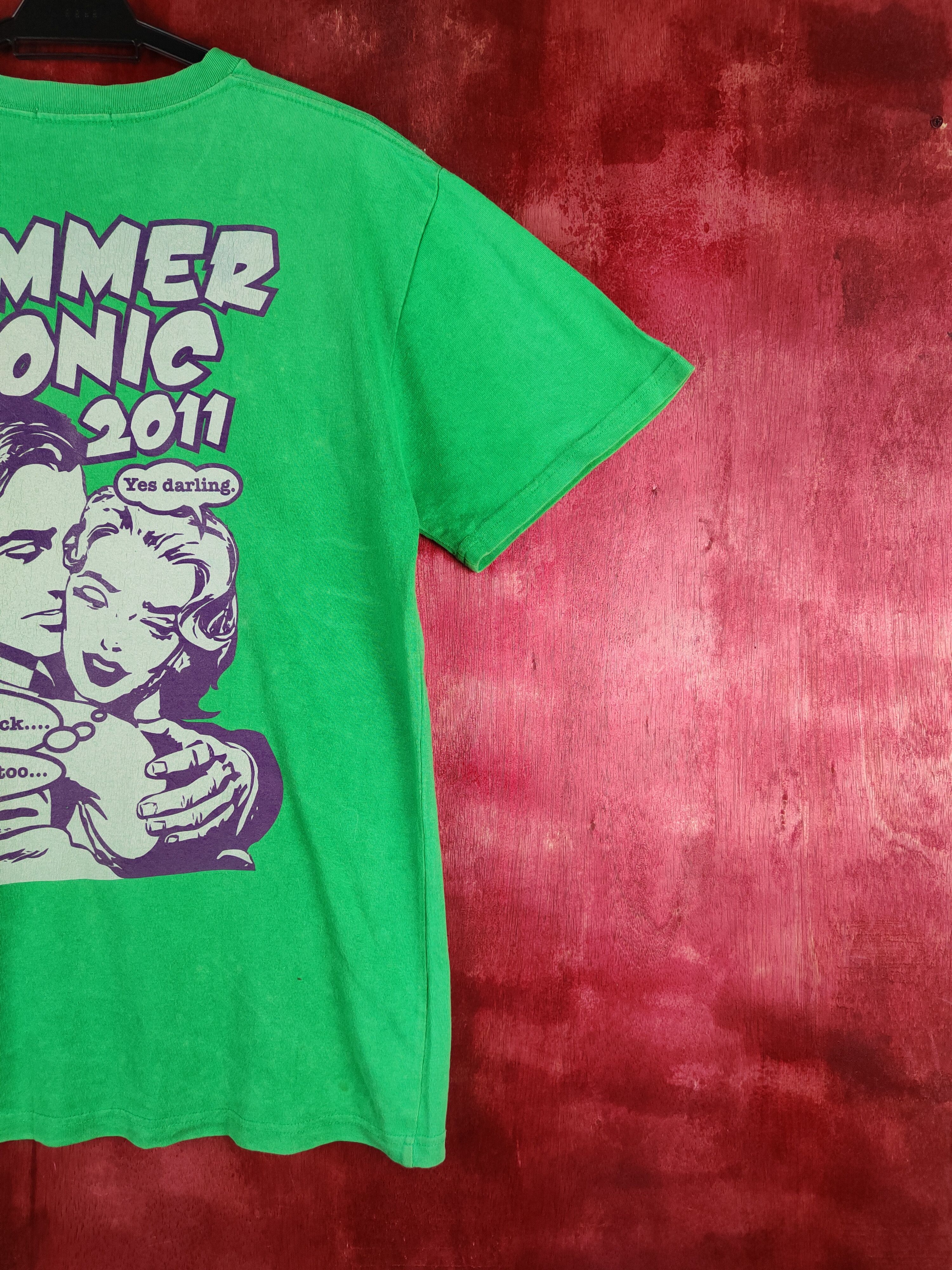Band Tees Summer Sonic band tee Green Short Sleeve T-shirt #S683 Size US L / EU 52-54 / 3 - 11 Thumbnail