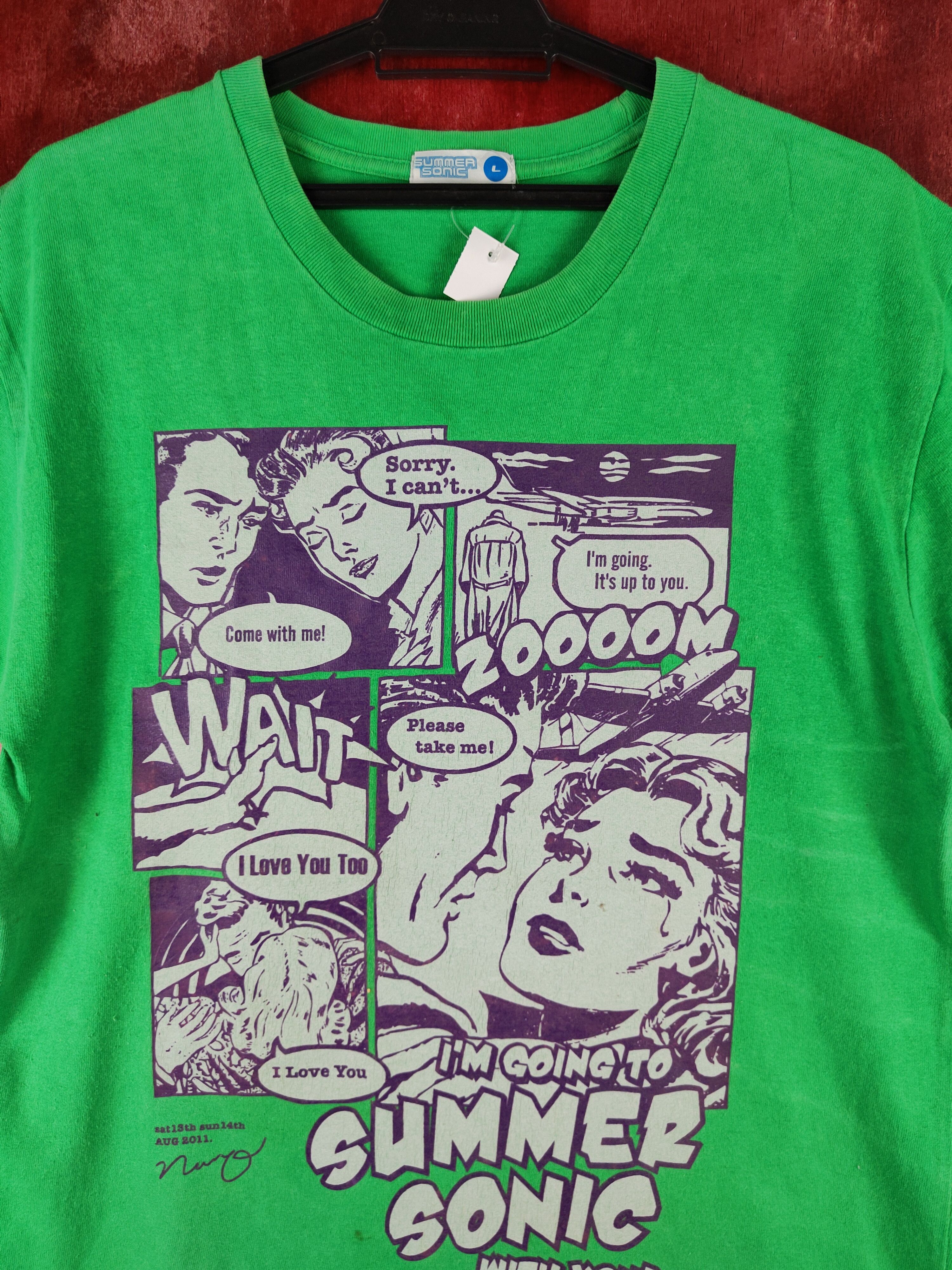 Band Tees Summer Sonic band tee Green Short Sleeve T-shirt #S683 Size US L / EU 52-54 / 3 - 2 Thumbnail