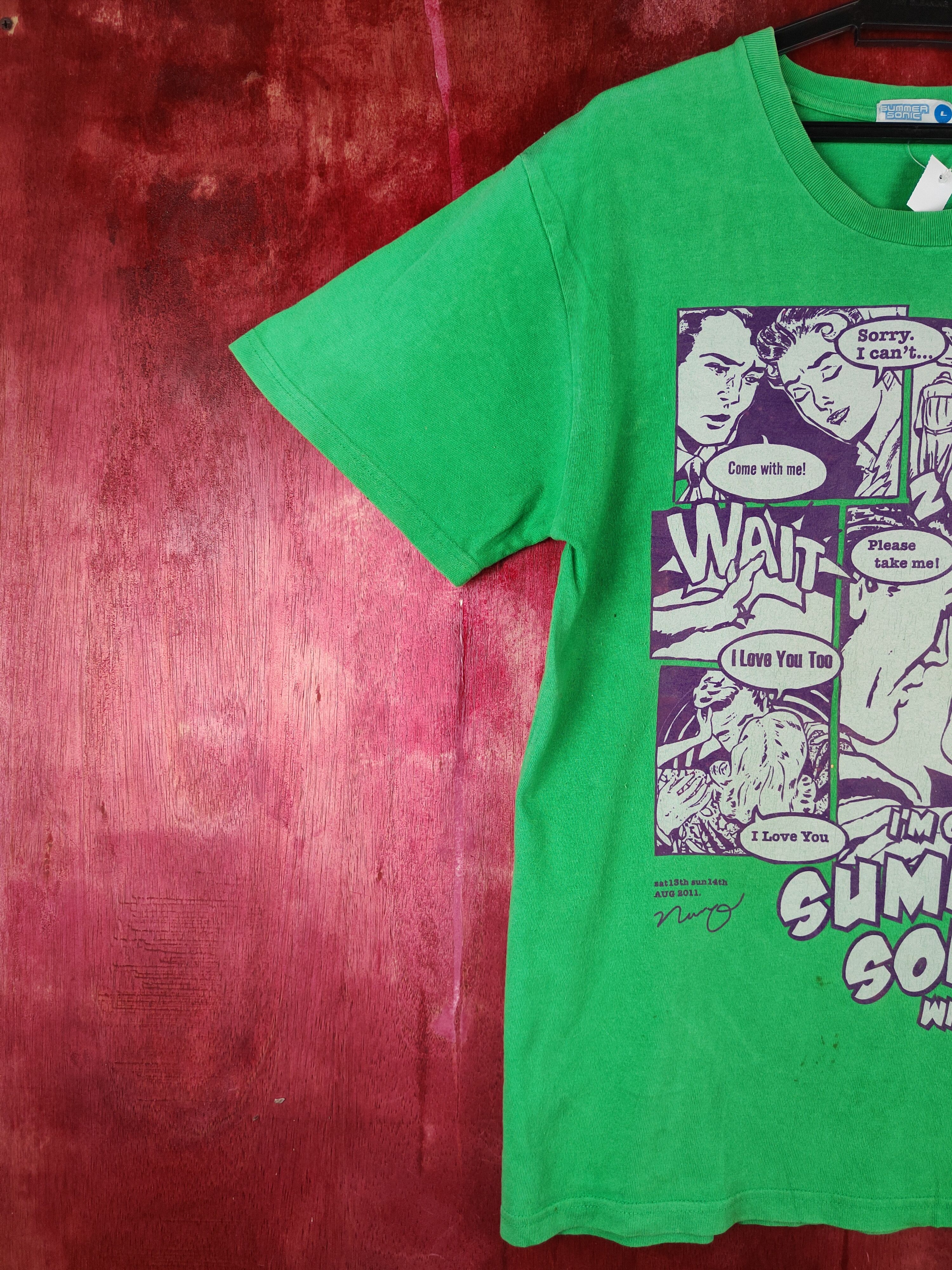Band Tees Summer Sonic band tee Green Short Sleeve T-shirt #S683 Size US L / EU 52-54 / 3 - 4 Thumbnail