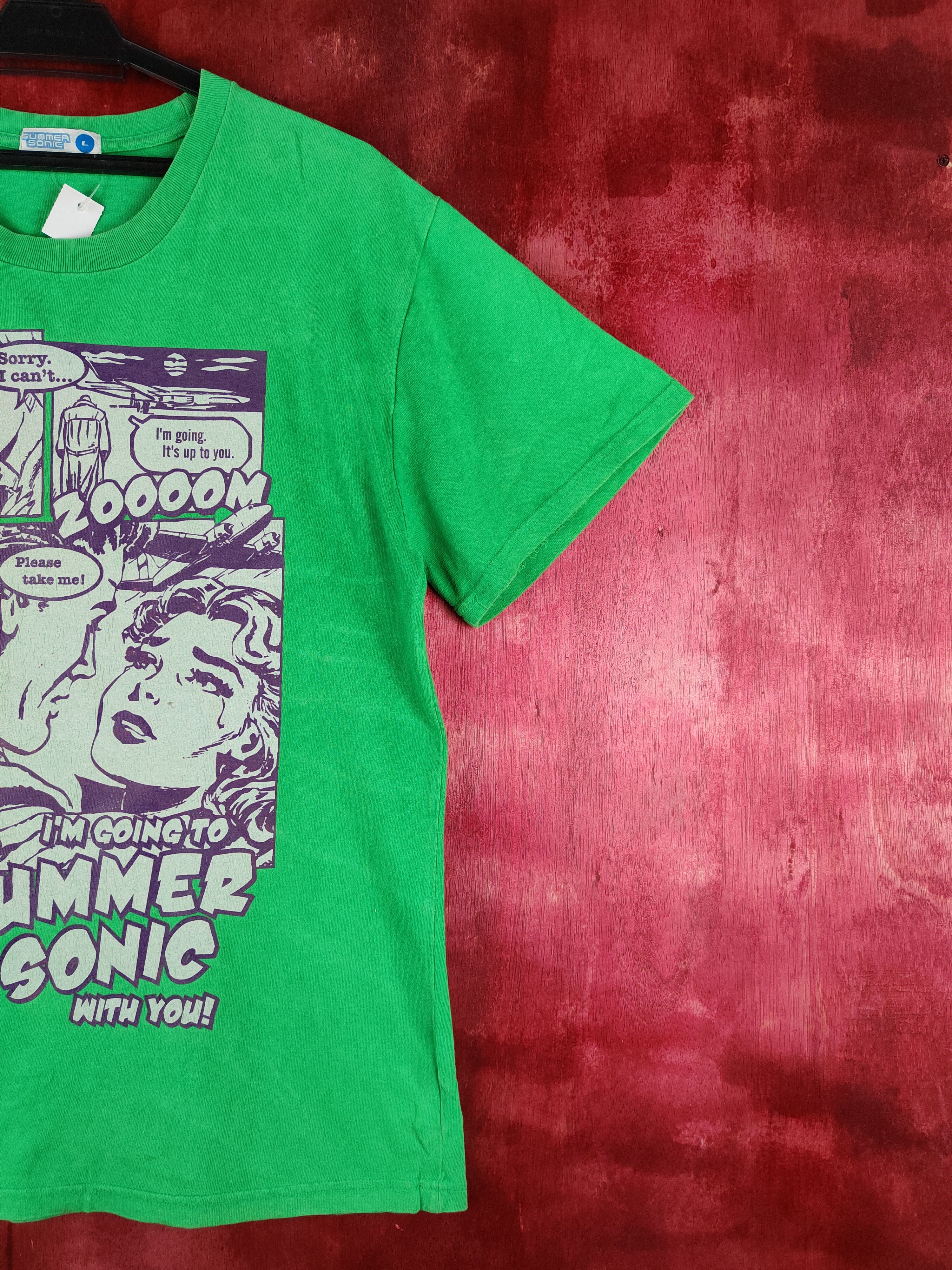 Band Tees Summer Sonic band tee Green Short Sleeve T-shirt #S683 Size US L / EU 52-54 / 3 - 6 Thumbnail