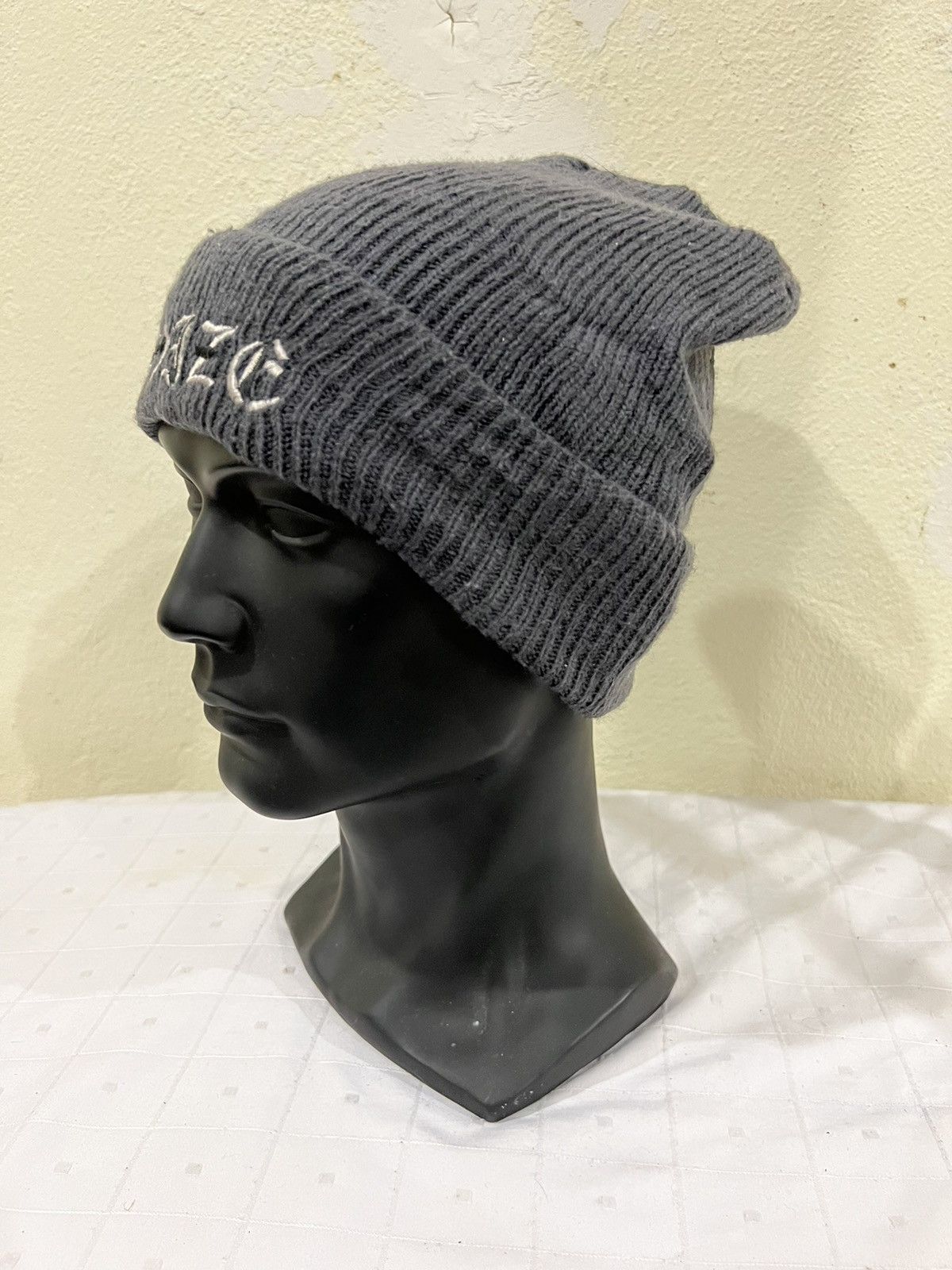 Vintage Japanese Brand Spellout Beanie Hat Size ONE SIZE - 3 Thumbnail