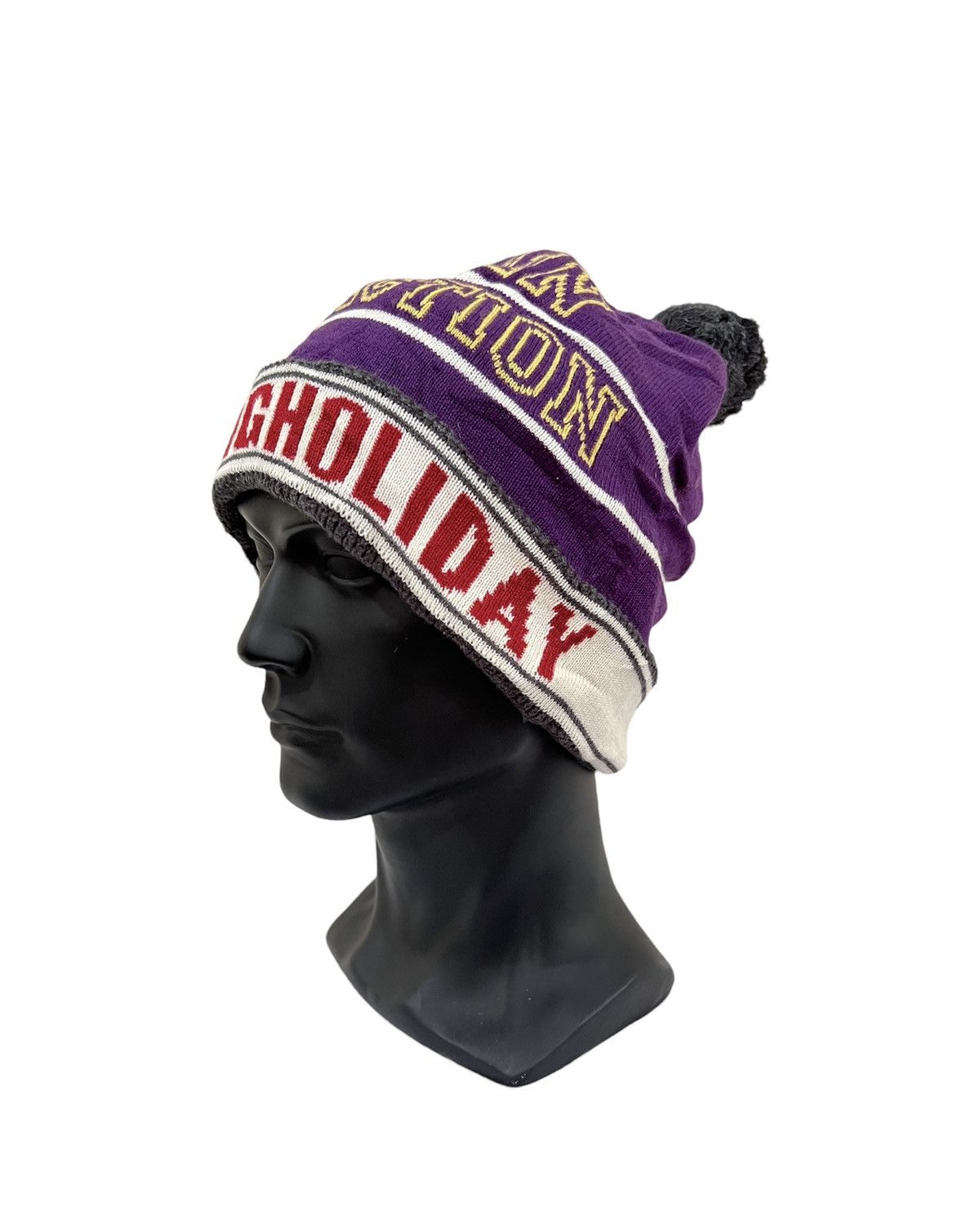 Japanese Brand × TMT Japanese brand TMT Big Holidays Spell Out Beanie Hat Size ONE SIZE - 1 Thumbnail