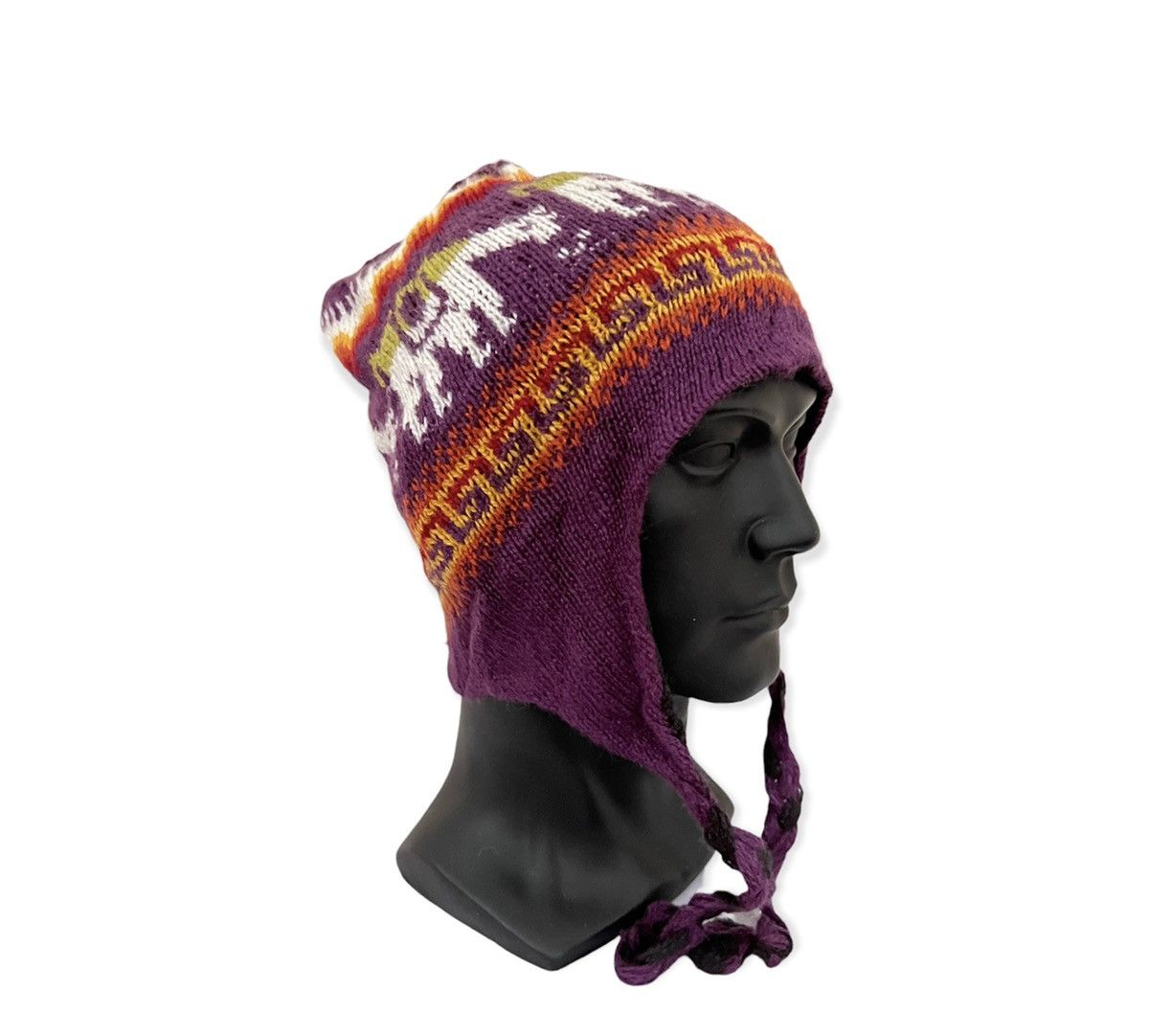Vintage American Native Earflap Beanie hat