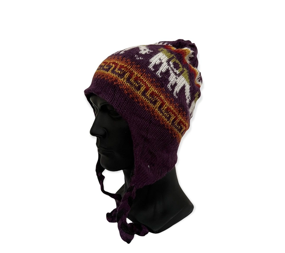 Vintage Vintage American Native Earflap Beanie hat Size ONE SIZE - 3 Thumbnail