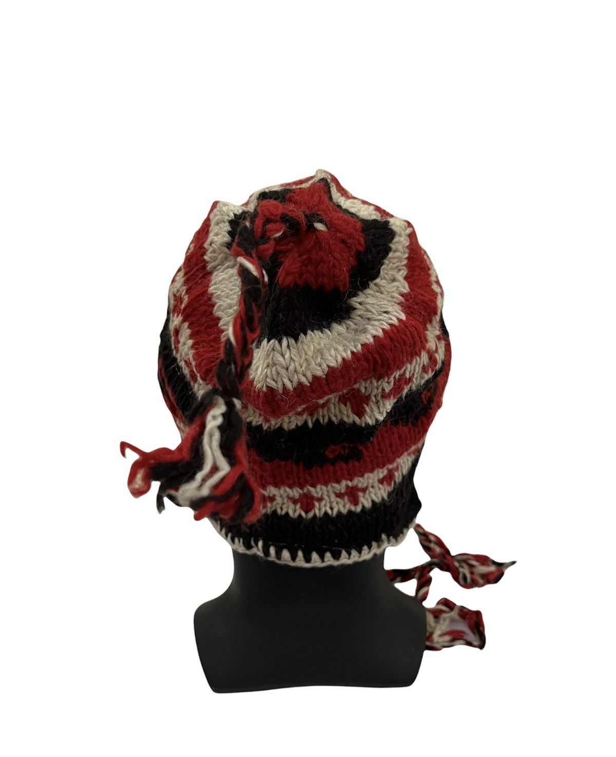 Vintage vintage Knit Multicolour Earflap Beanie Hat Size ONE SIZE - 4 Thumbnail