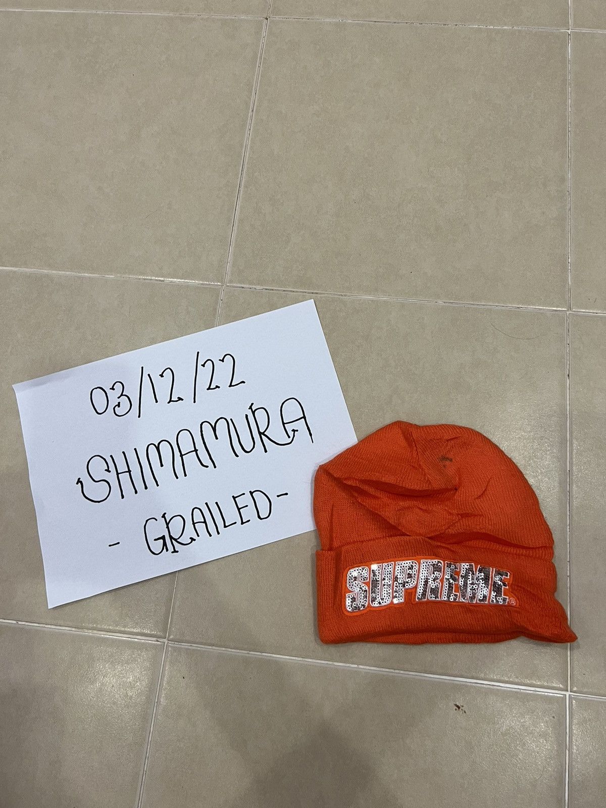 Supreme Supreme Big Logo Beanie Hat Size ONE SIZE - 7 Thumbnail