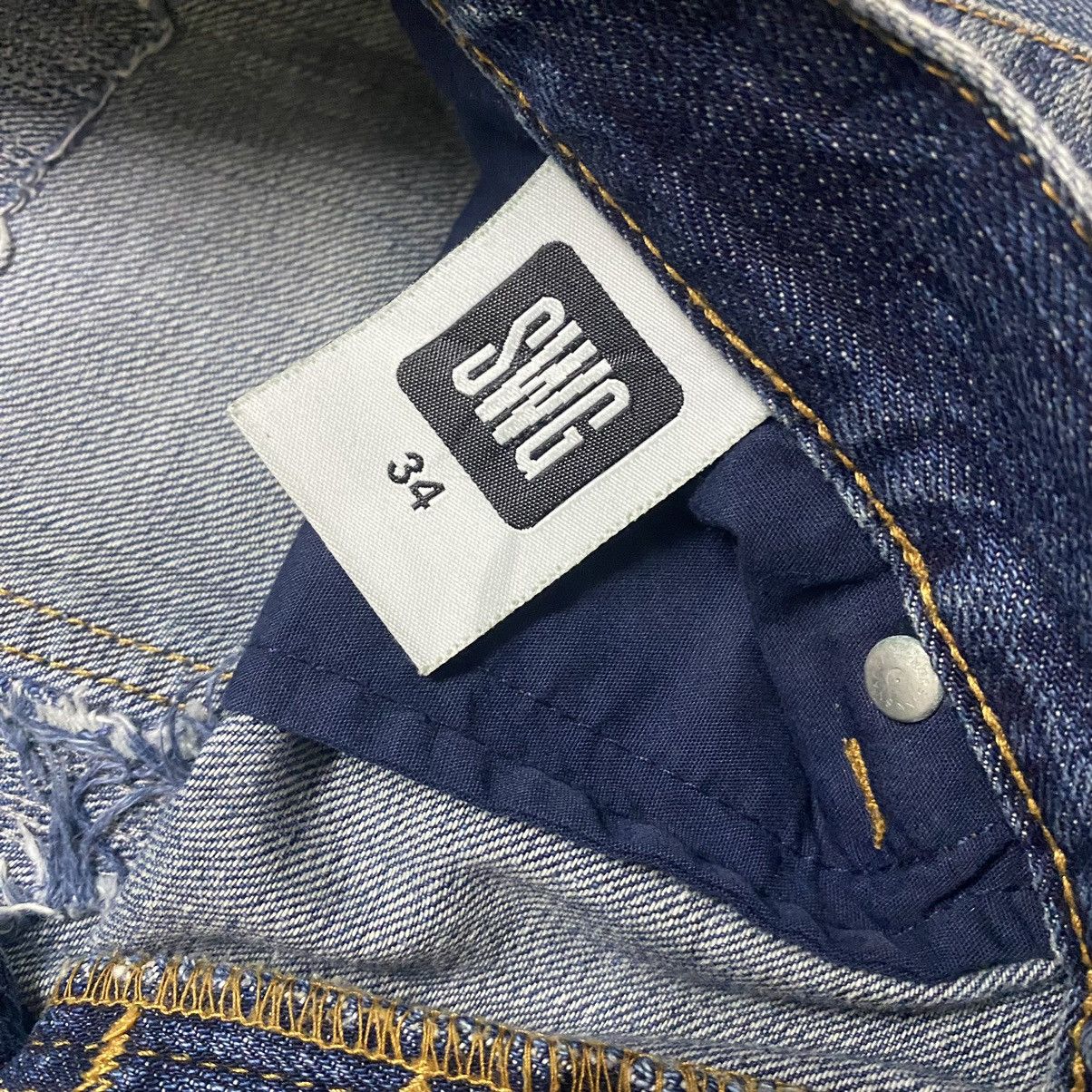 Swagger SWAGGER Distressed Denim Patchwork Jeans Size US 34 / EU 50 - 17 Thumbnail