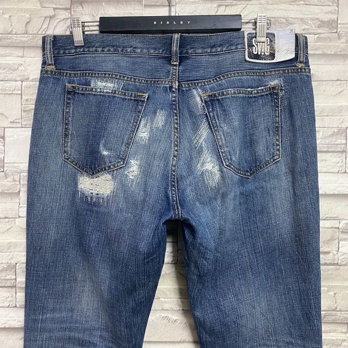 Swagger SWAGGER Distressed Denim Patchwork Jeans Size US 34 / EU 50 - 12 Thumbnail