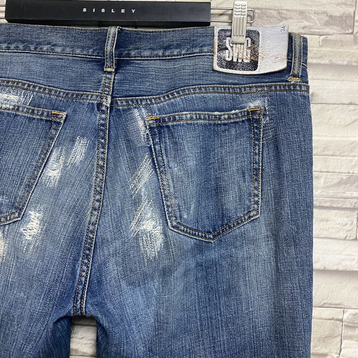 Swagger SWAGGER Distressed Denim Patchwork Jeans Size US 34 / EU 50 - 14 Thumbnail