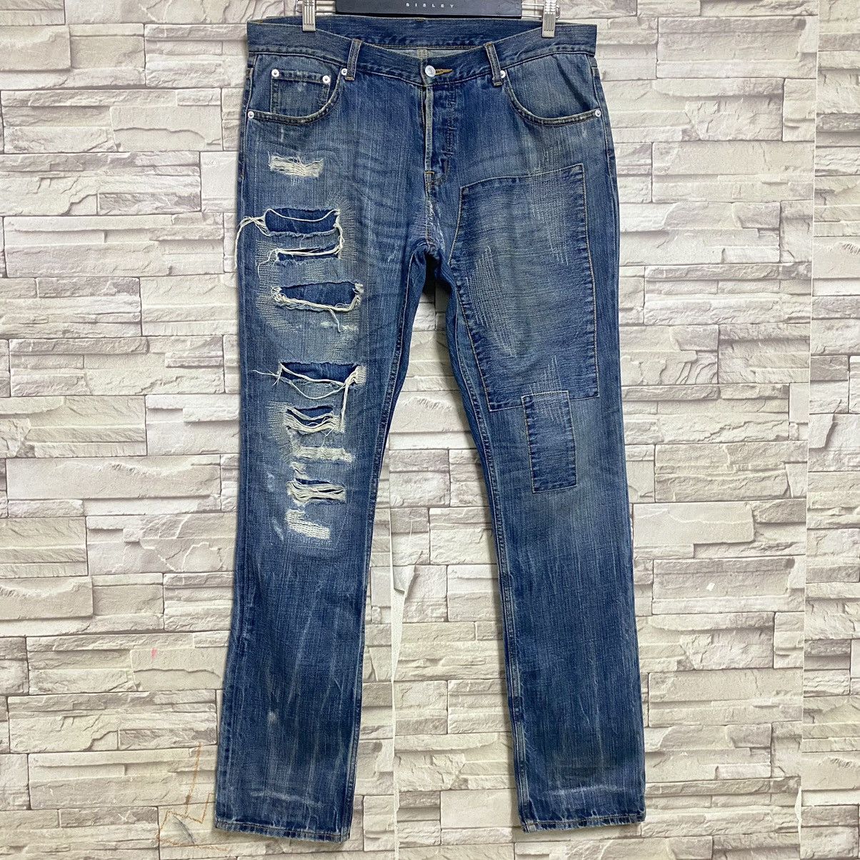 Swagger SWAGGER Distressed Denim Patchwork Jeans Size US 34 / EU 50 - 3 Thumbnail