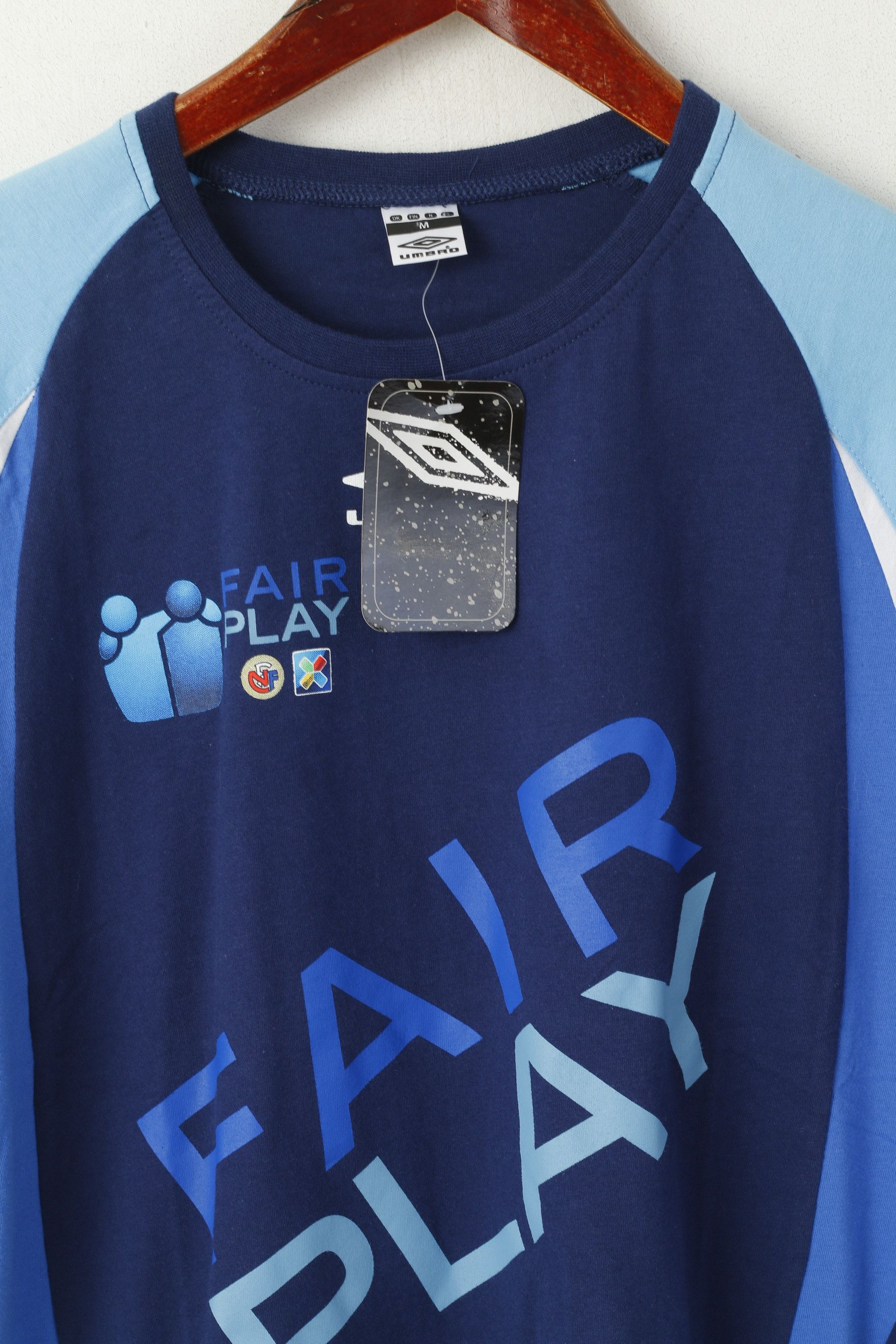 Umbro New Umbro Men M T-Shirt Blue Cotton Fair Play Football 6795 Size US M / EU 48-50 / 2 - 2 Thumbnail