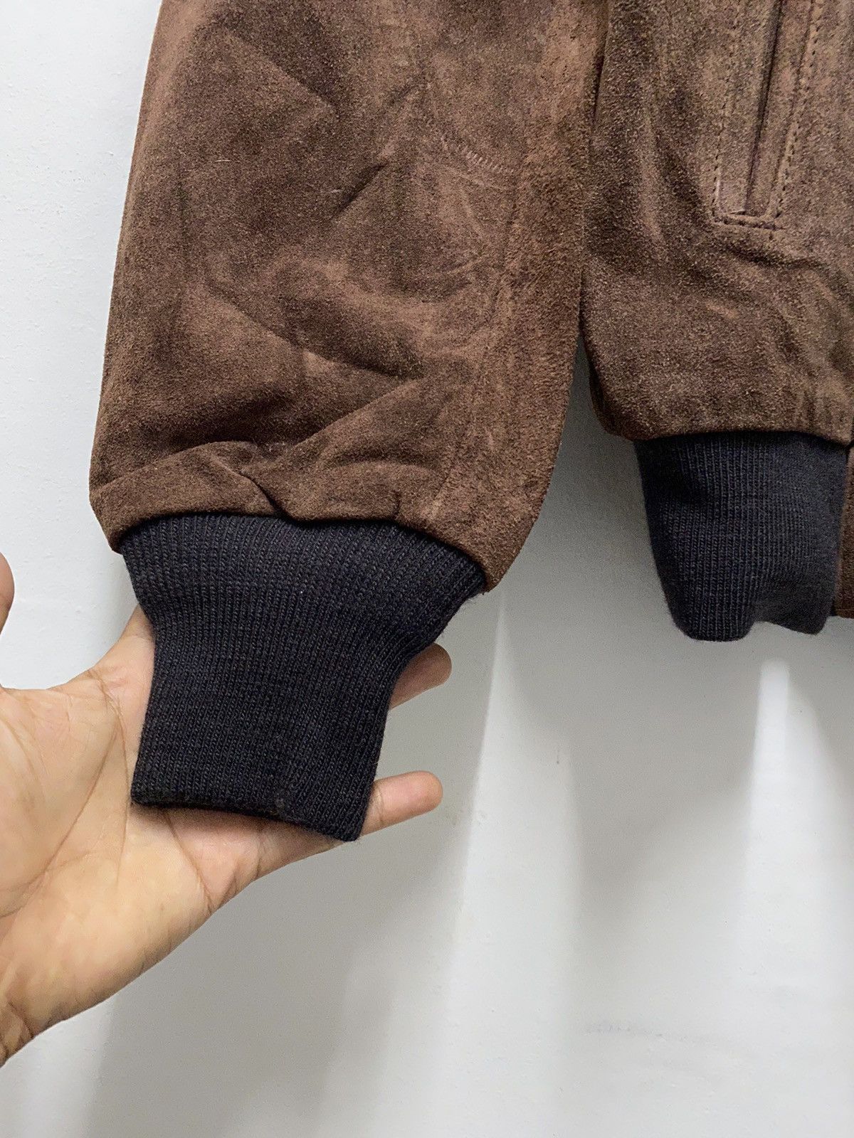 ジャケット・アウター 80s Schott suede leather bomber jkt Schott 80s Suede Leather Bomber Jacket MA-1 Style Vintage