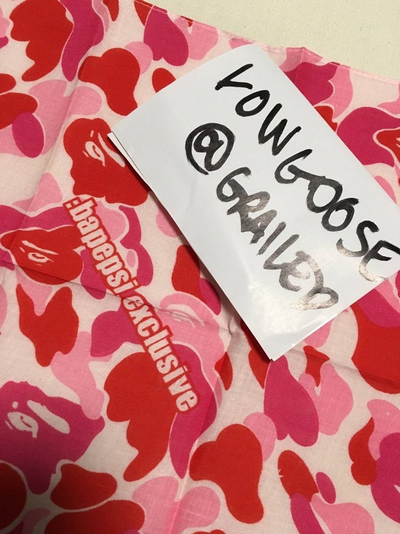 Bape × Pepsi DS! 2001 Bape x Pepsi Handkerchief Pink Bapepsi Bandana Size ONE SIZE - 4 Thumbnail
