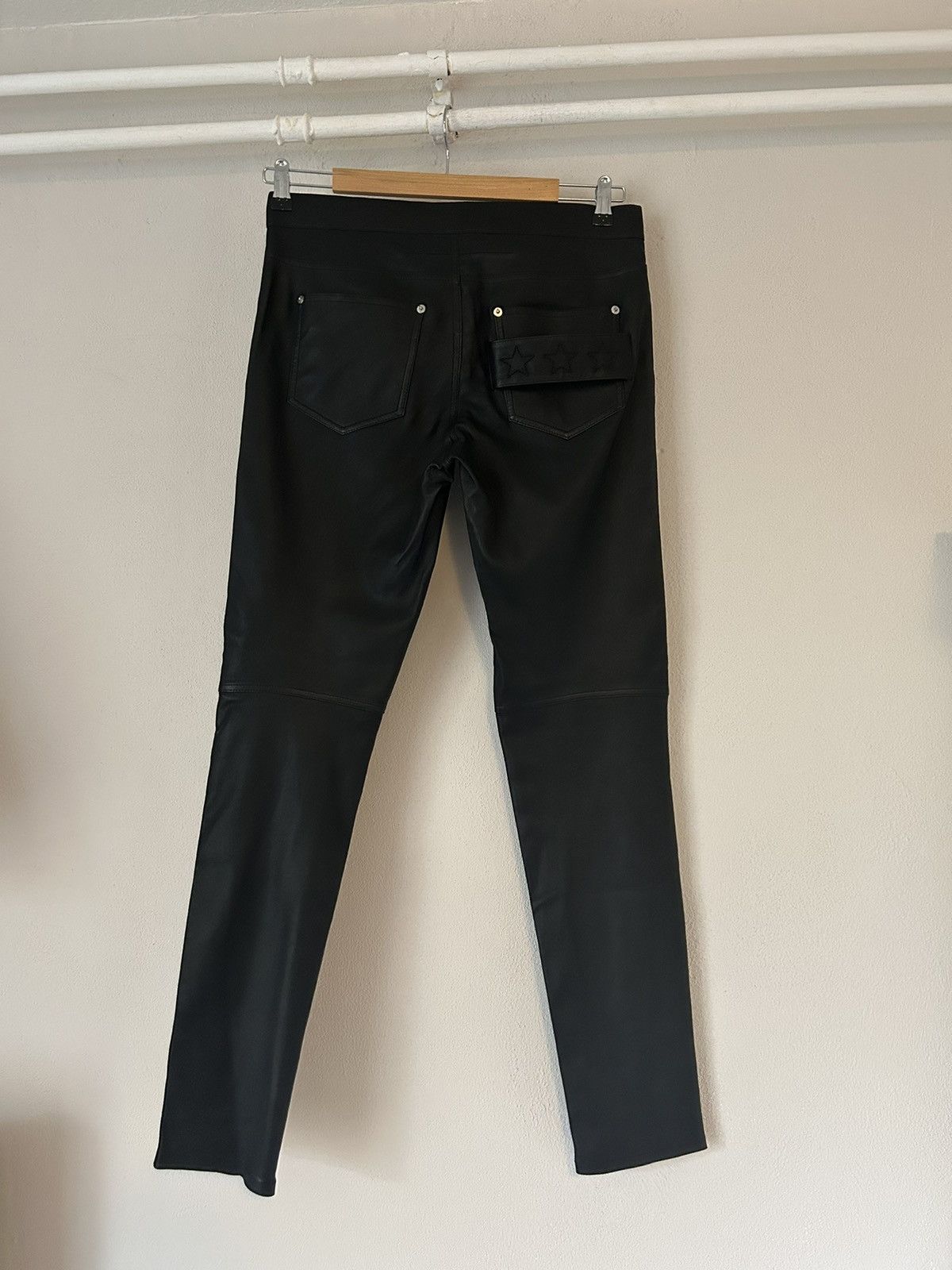 Givenchy Black Leather Pants Size US 31 - 2 Thumbnail
