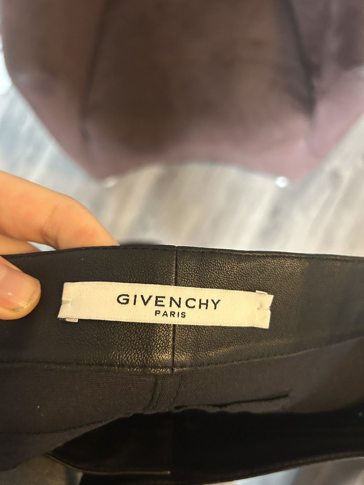 Givenchy Black Leather Pants Size US 31 - 13 Thumbnail