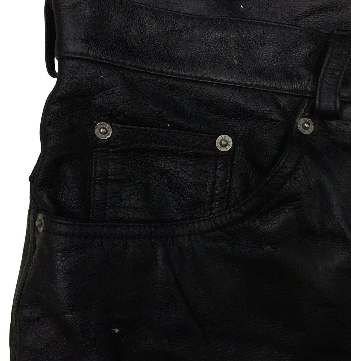 Japanese Brand × Vintage DESIGNER LEATHER PANTS Size US 38 / EU 54 - 5 Thumbnail
