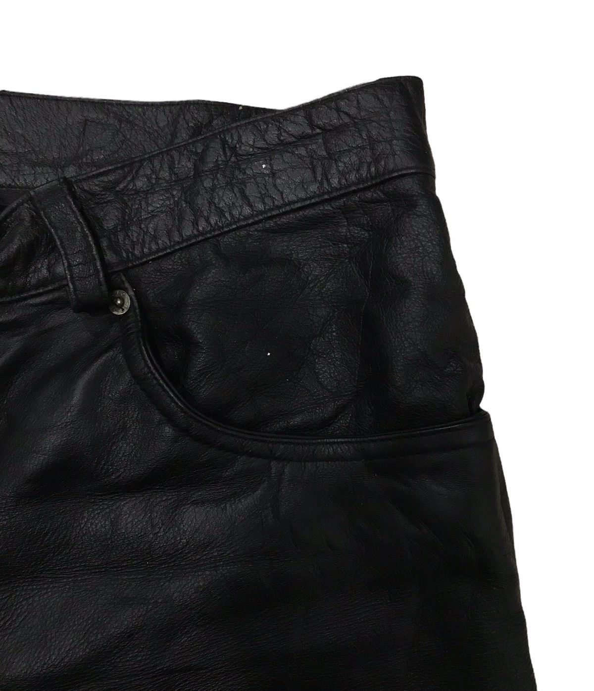 Japanese Brand × Vintage DESIGNER LEATHER PANTS Size US 38 / EU 54 - 6 Thumbnail