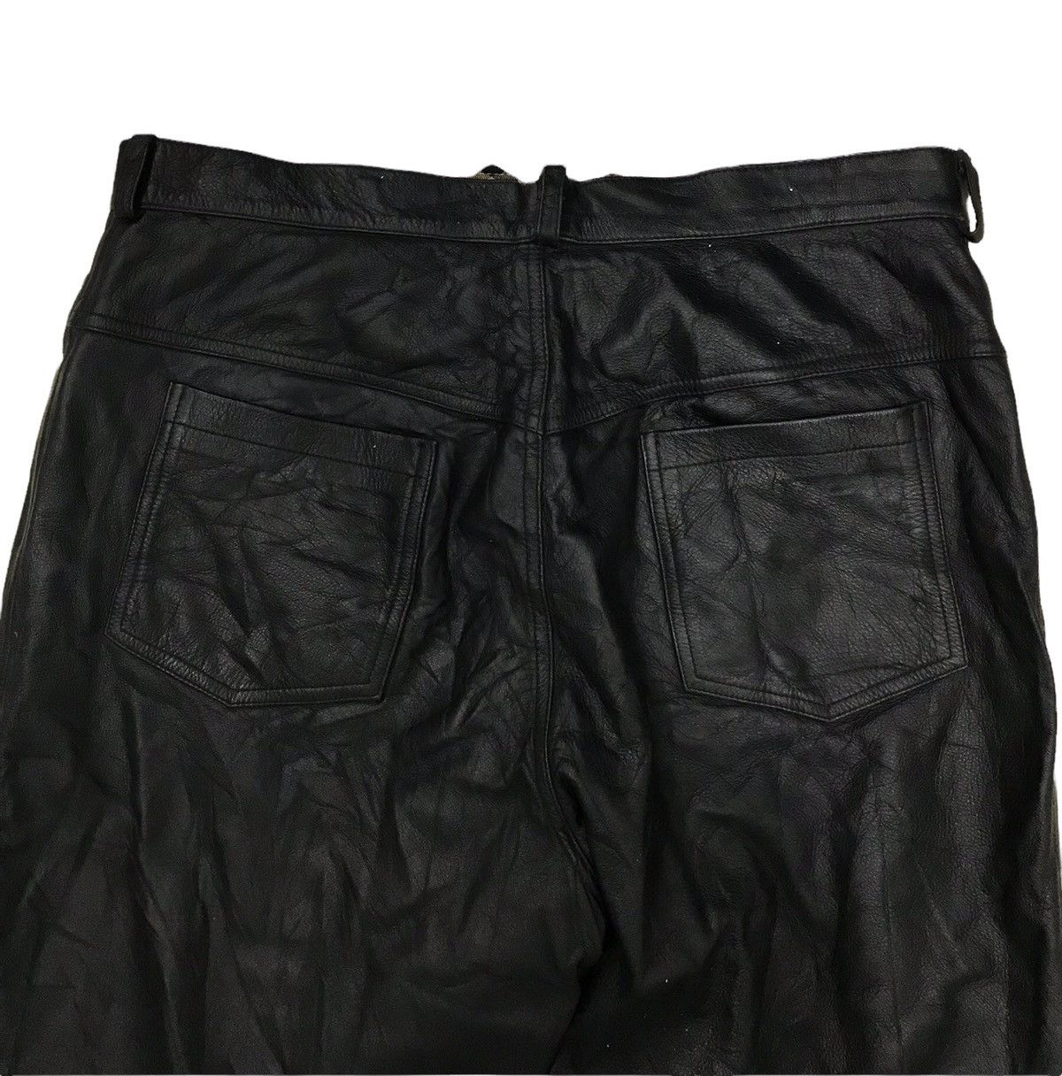 Japanese Brand × Vintage DESIGNER LEATHER PANTS Size US 38 / EU 54 - 4 Thumbnail