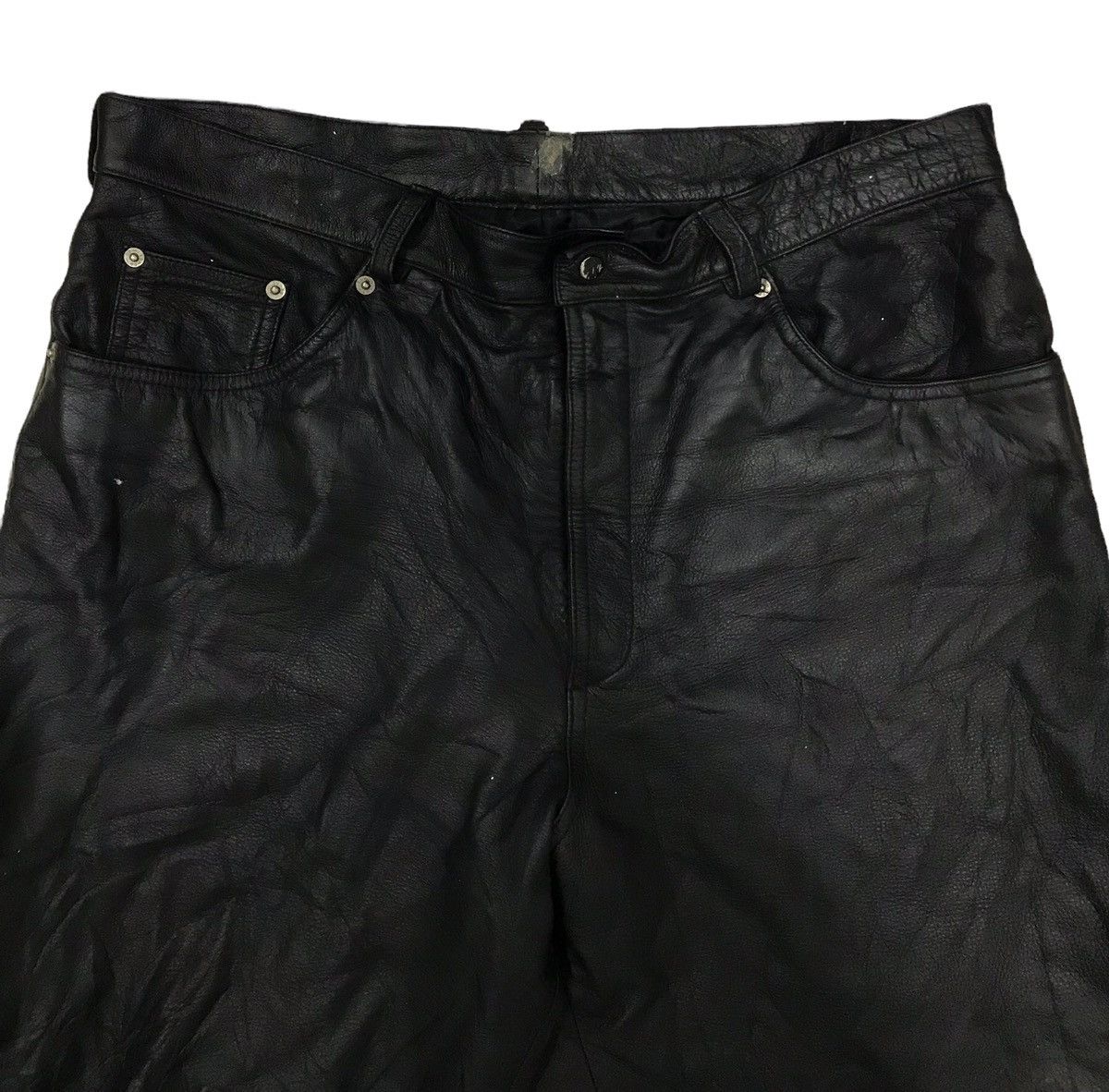 Japanese Brand × Vintage DESIGNER LEATHER PANTS Size US 38 / EU 54 - 3 Thumbnail