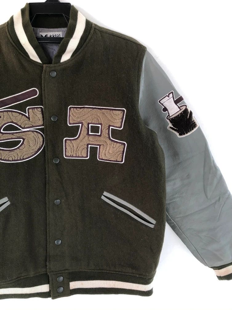 Band Tees RARE🔥90’S SATAN ARBEIT JAPAN PUNK HARDCORE VARSITY JACKET Size US L / EU 52-54 / 3 - 3 Thumbnail