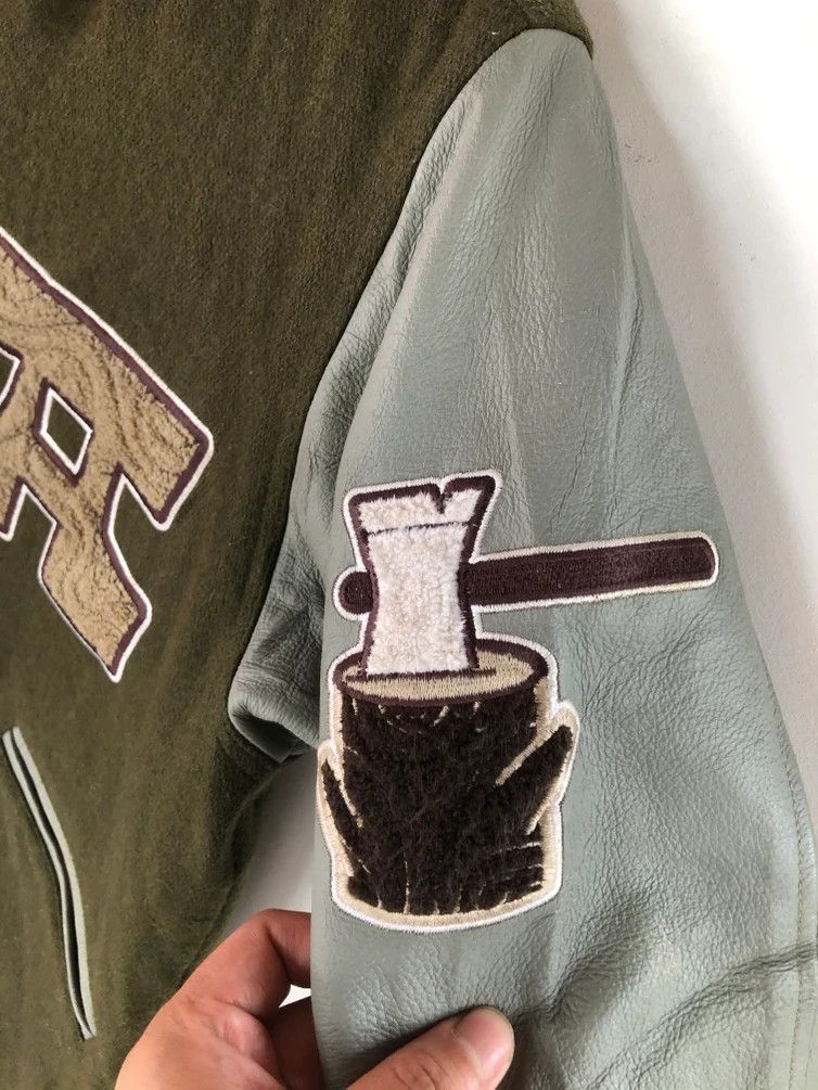 Band Tees RARE🔥90’S SATAN ARBEIT JAPAN PUNK HARDCORE VARSITY JACKET Size US L / EU 52-54 / 3 - 6 Thumbnail