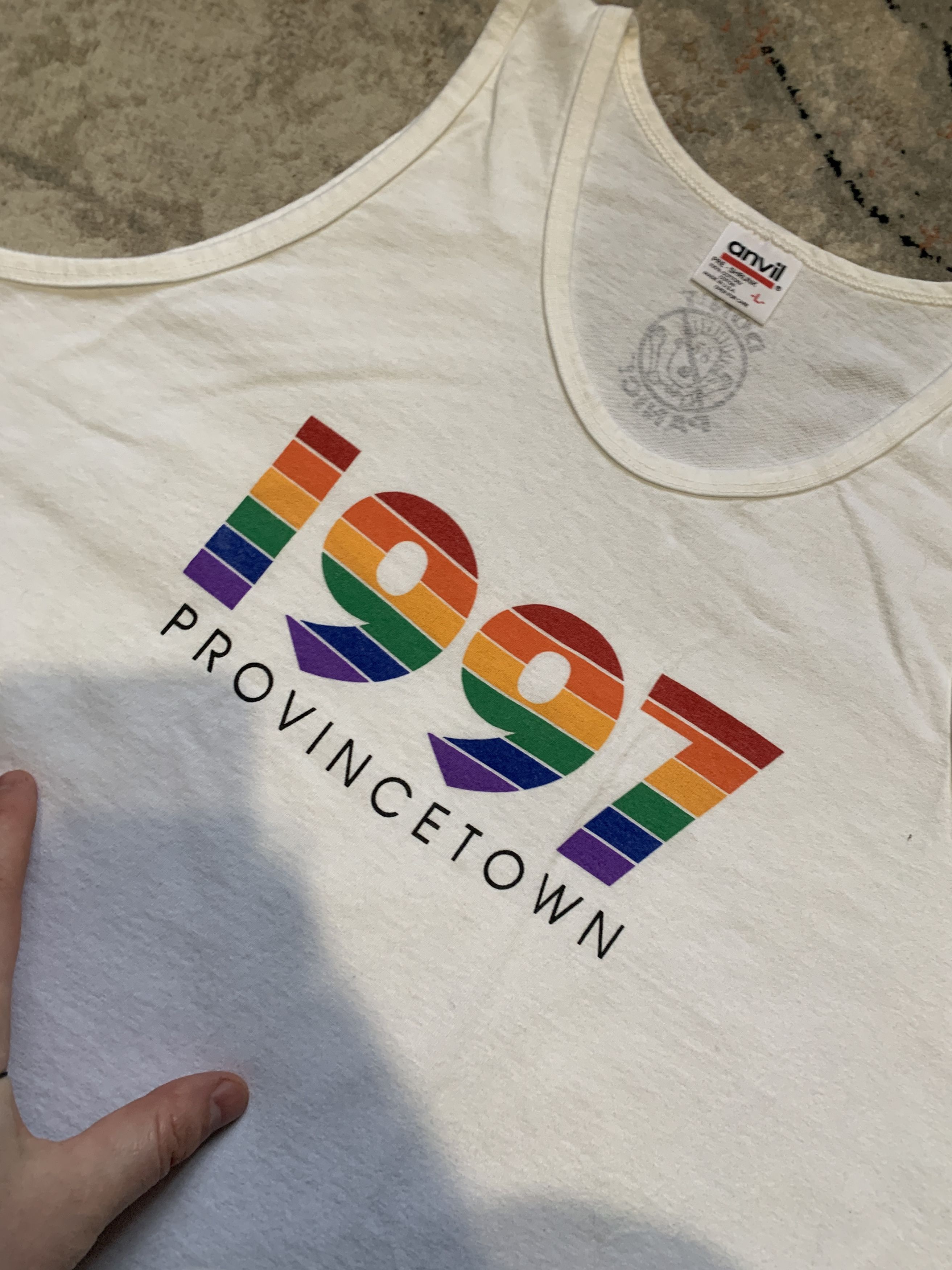 Anvil × Vintage Anvil Provincetown 1997 Vintage Tank Top Size US L / EU 52-54 / 3 - 3 Thumbnail