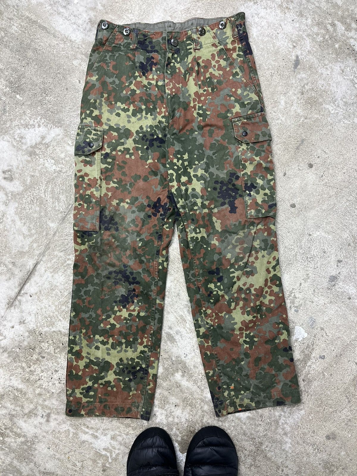 90s MULTIPOCKET VINTAGE CAMO RARE BONDAGE CARGO PANTS - 3187
